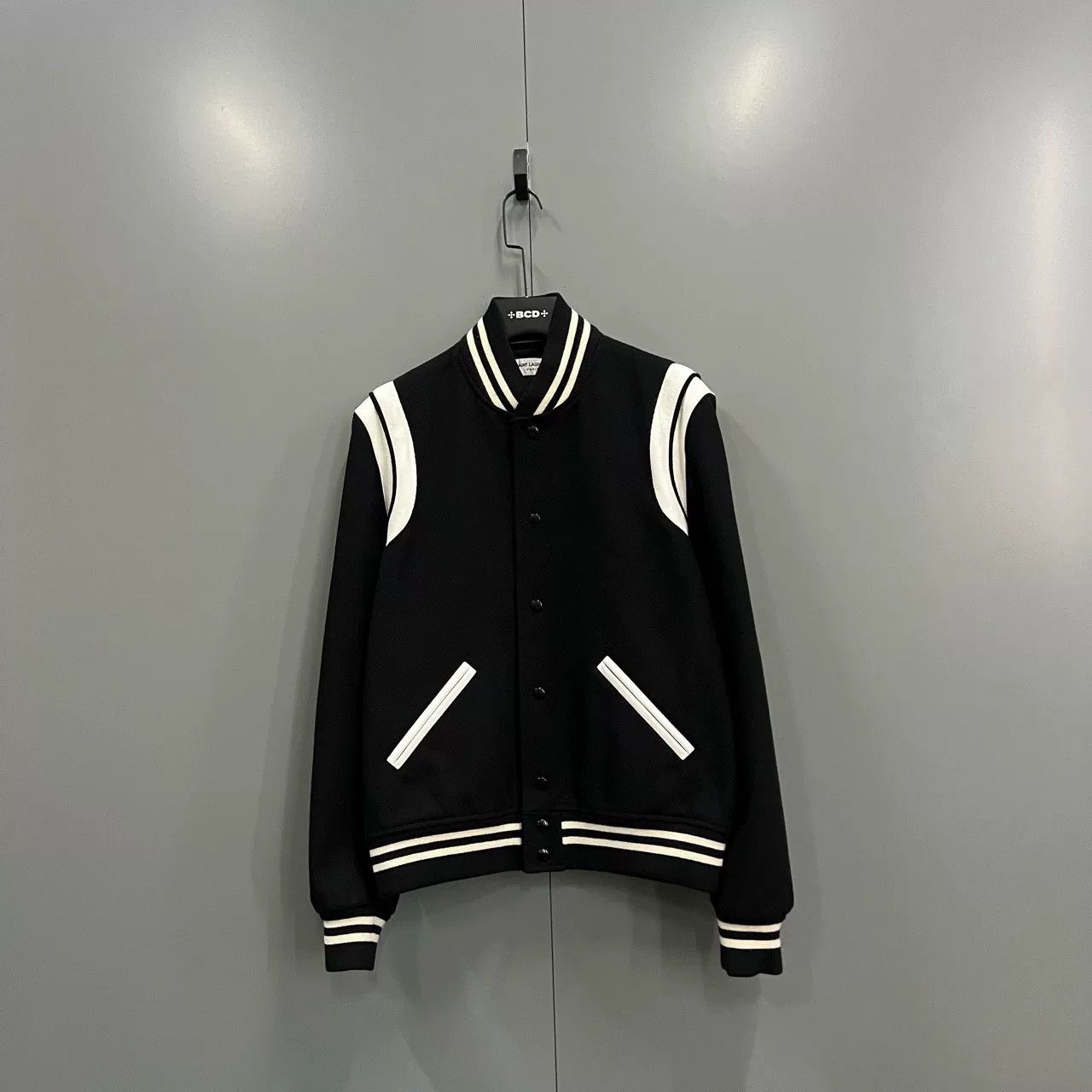 Saint Laurent Paris Saint Laurent Black White Baseball Jacket Size US M / EU 48-50 / 2 - 1 Thumbnail