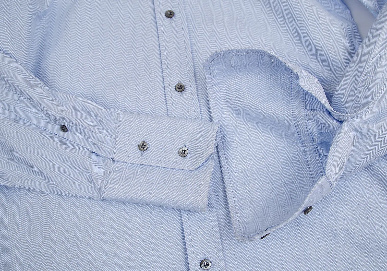 Gucci Cotton Herringbone Shirt in Light Blue Size S Size US S / EU 44-46 / 1 - 8 Thumbnail