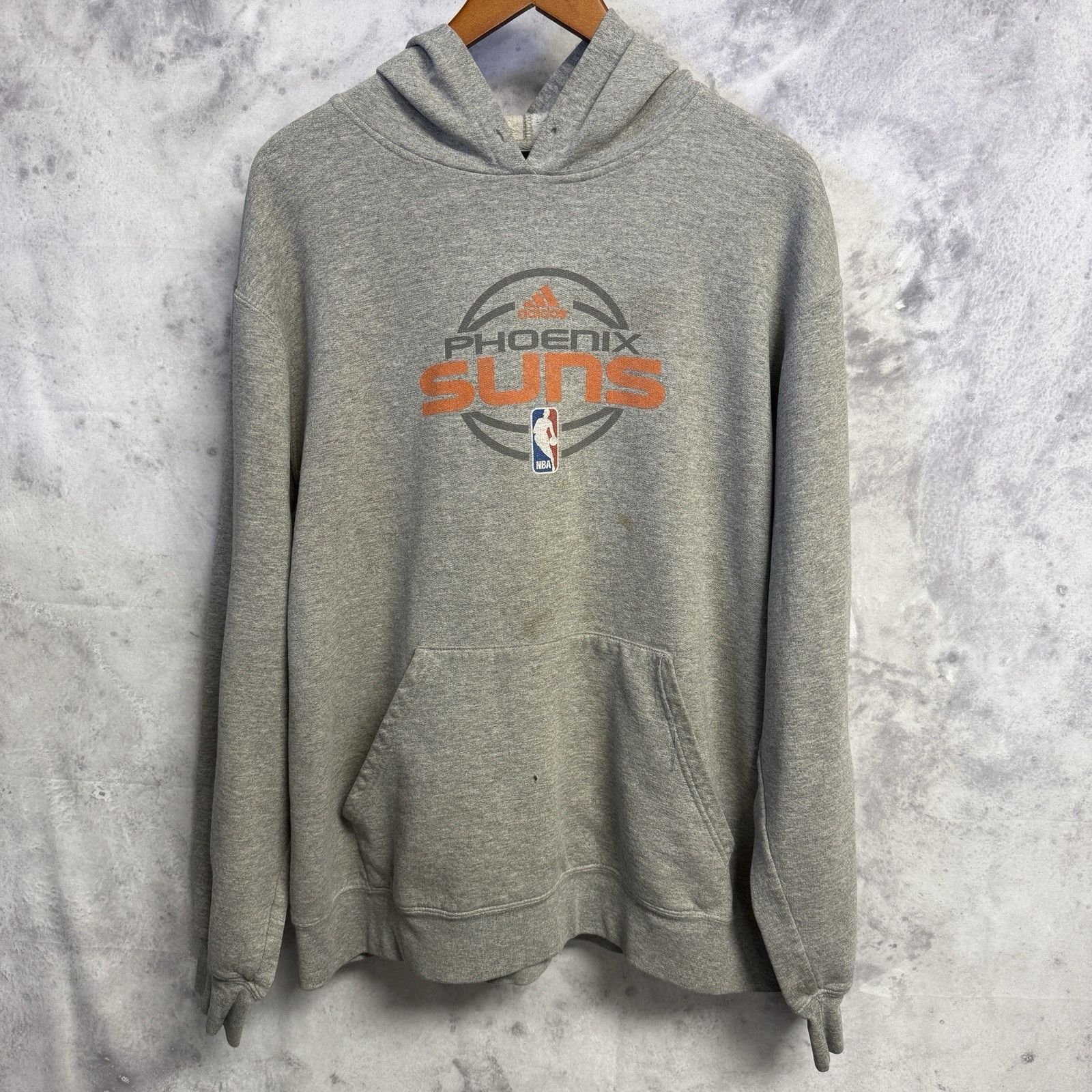 NBA Vintage Phoenix Suns Adidas Hoodie Sweatshirt Mens XL Gray Size US XL / EU 56 / 4 - 2 Thumbnail