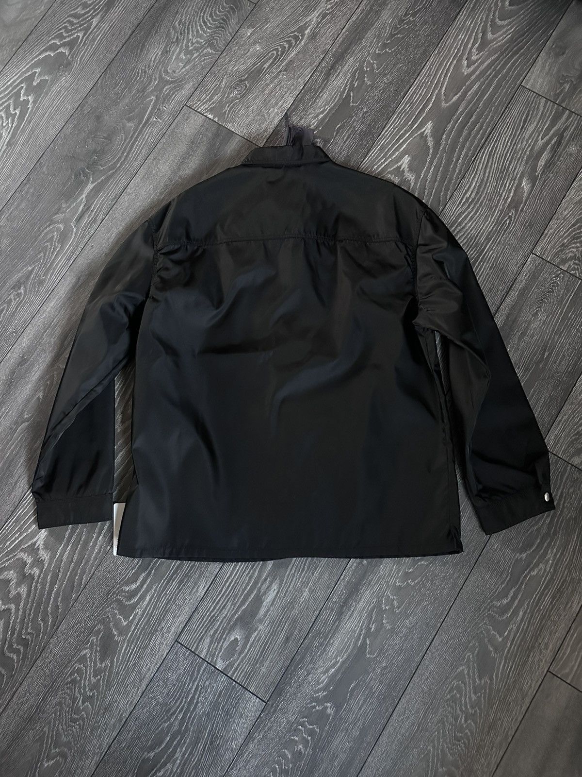 Prada prada re-nylon overshirt jacket black button-up Size US L / EU 52-54 / 3 - 2 Thumbnail