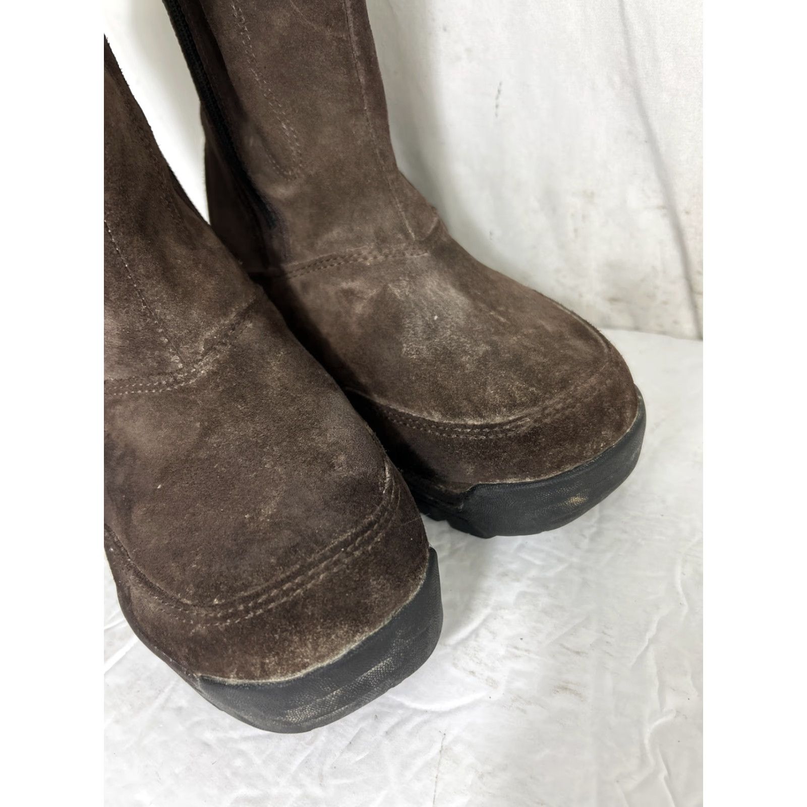 SOREL Sorel Women's WaterFall Boots Brown Suede WaterFall Boots Winter Boots WaterFall Boots Size 5.5 Brown Suede Zip Up Mid-Calf Women's Boots Size US 6 / IT 36 - 2 Thumbnail