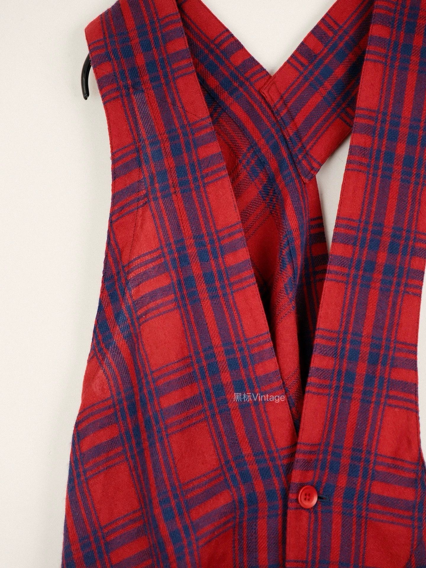 Yohji Yamamoto Yohji Yamamoto 07AW Asym Check Red/Blue Dress Women's Size L / US 10 / IT 46 - 5 Thumbnail