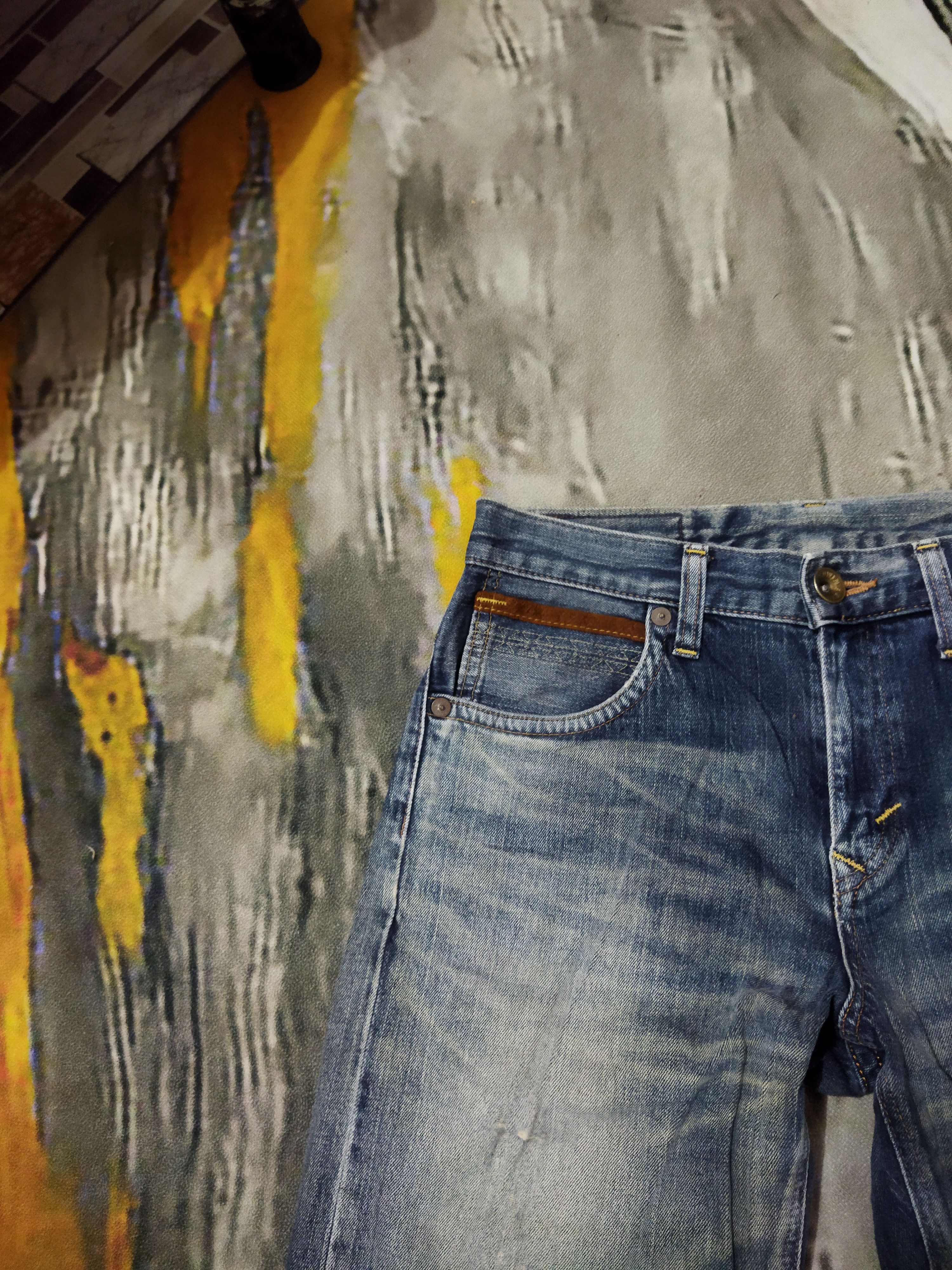 Edwin VINTAGE EDWIN EXS404 DISTRESSED FADED BLUE JEANS PANTS Size US 31 - 4 Thumbnail