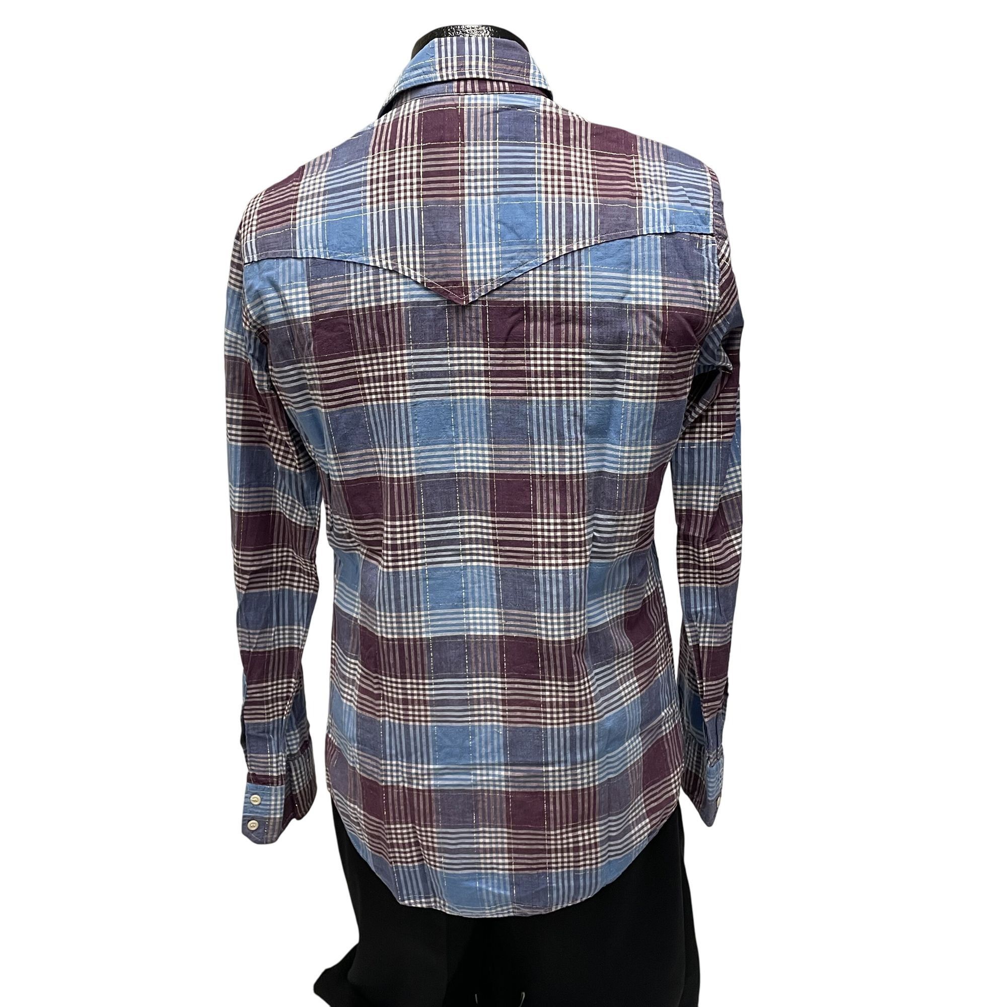 Other Vtg Rockabilly SHADOW PLAID Western Rockabilly RODEO Shirt Size US S / EU 44-46 / 1 - 3 Thumbnail