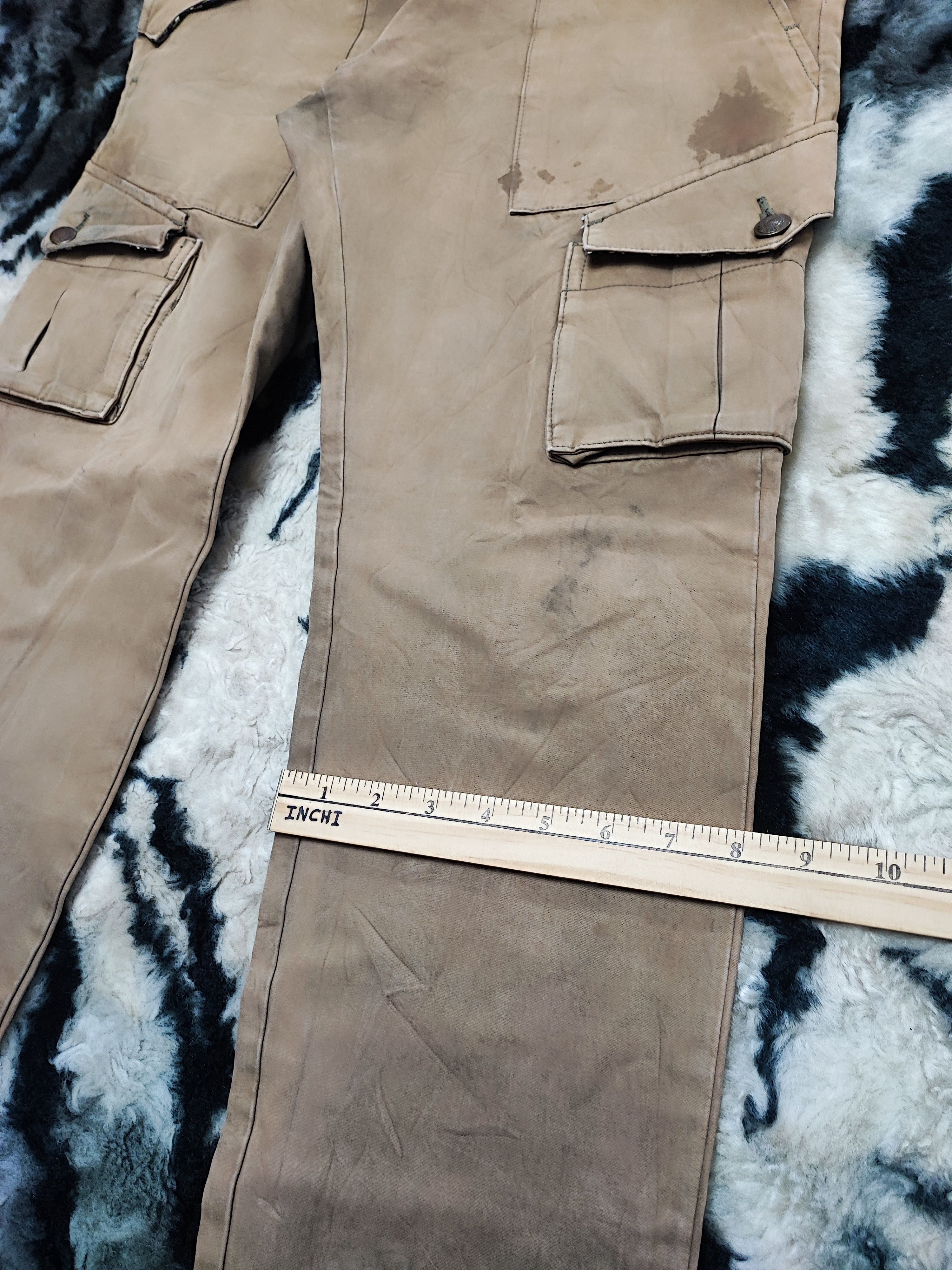 Le Grande Bleu (L.G.B.) PPFM Bondage Distressed Brown Cargo Pants Size US 32 / EU 48 - 23 Thumbnail