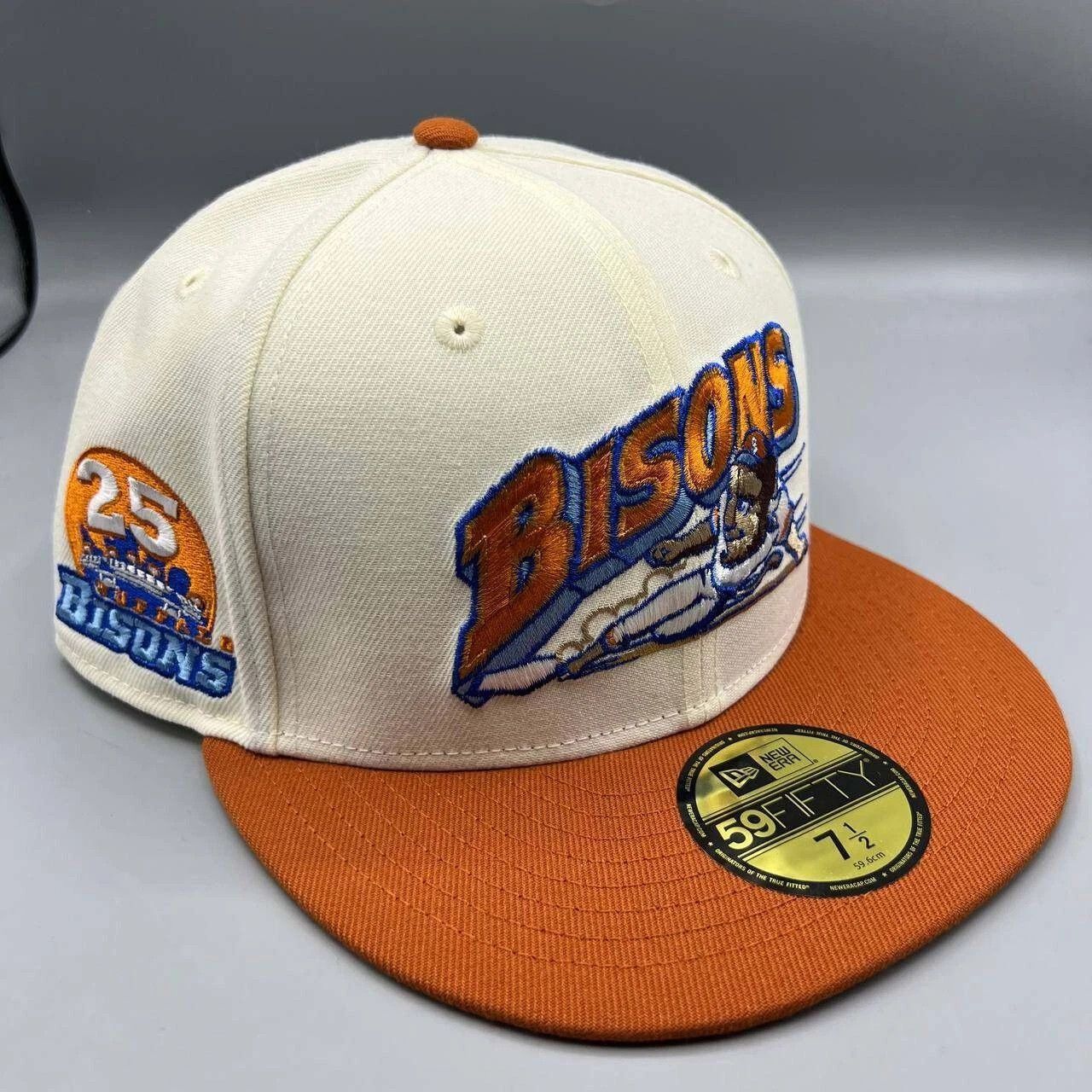 New Era Buffalo Bisons Hat Men 7 1/2 59Fifty New Era MiLB Fitted Cap Size ONE SIZE - 1 Thumbnail