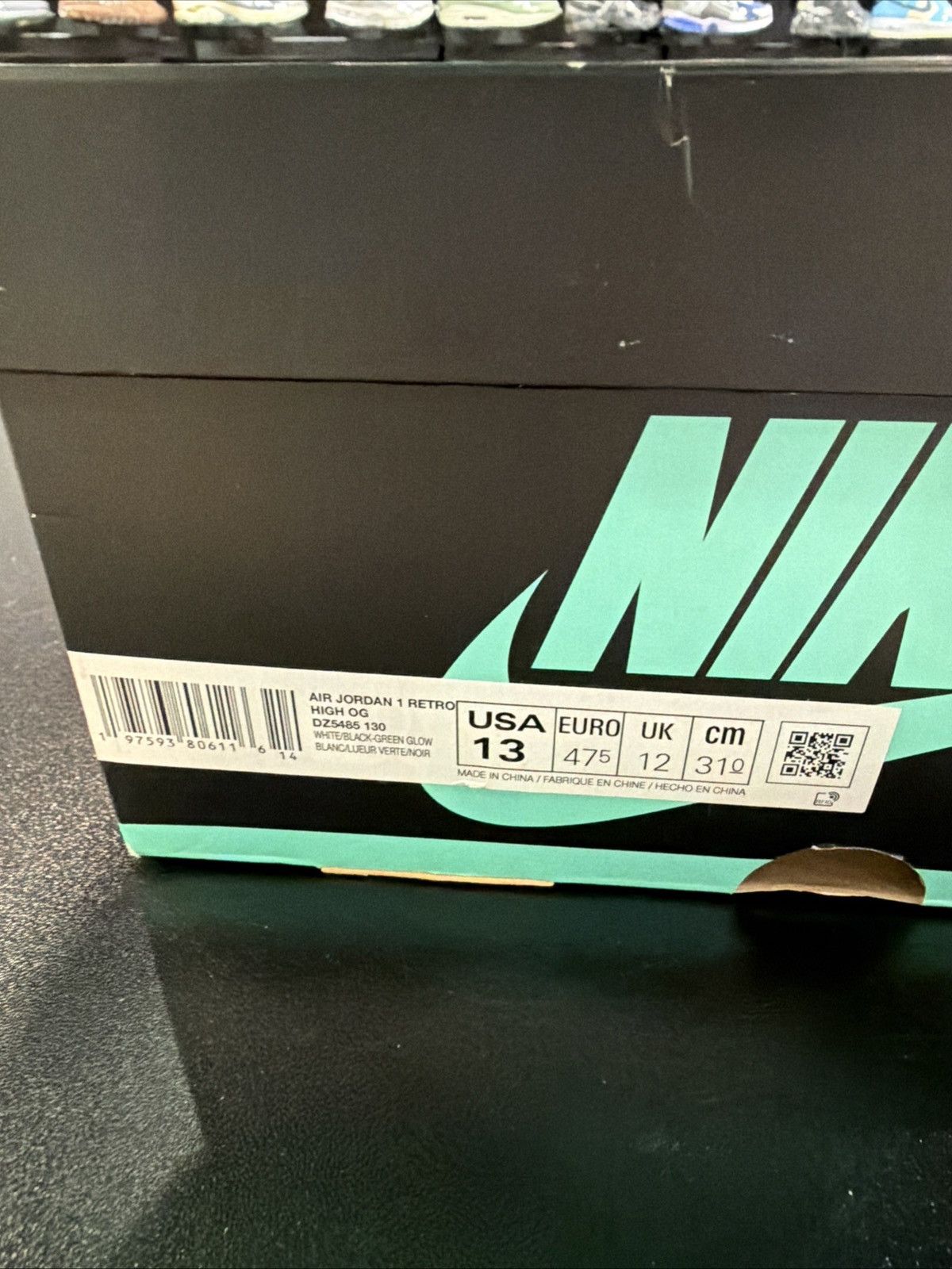 Jordan Brand Jordan 1 high size 13 green glow brand new quick shipp Size US 13 / EU 46 - 14 Thumbnail