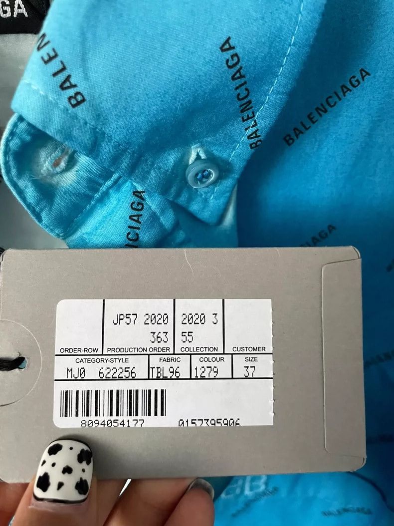Balenciaga Balenciaga size 37 Long sleeve barrage logo shirt Size US XS / EU 42 / 0 - 6 Thumbnail
