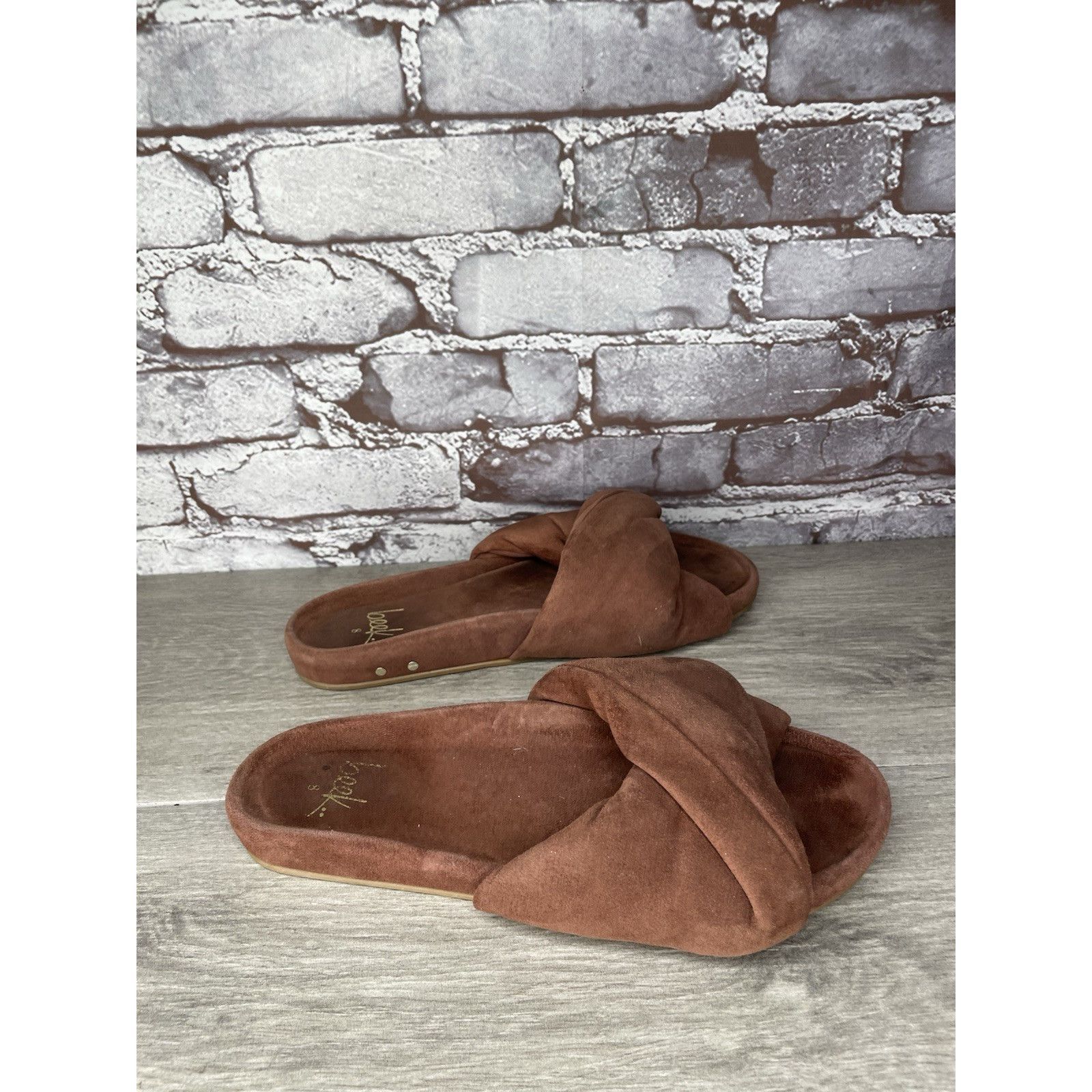 beek Beek Tesia Burnt Brown Suede Leather Slides Casual Sandals W Size US 8 / IT 38 - 15 Thumbnail