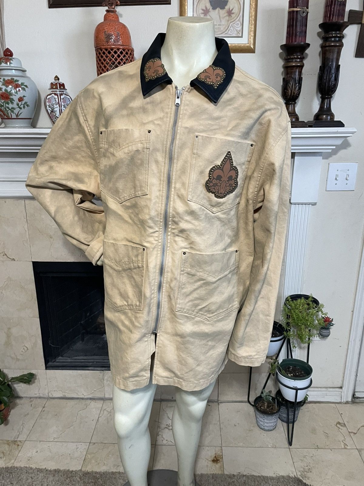 Other DaperDashery Fleur De Lis Denim Workwear jacket Size US XXL / EU 58 / 5 - 2 Thumbnail