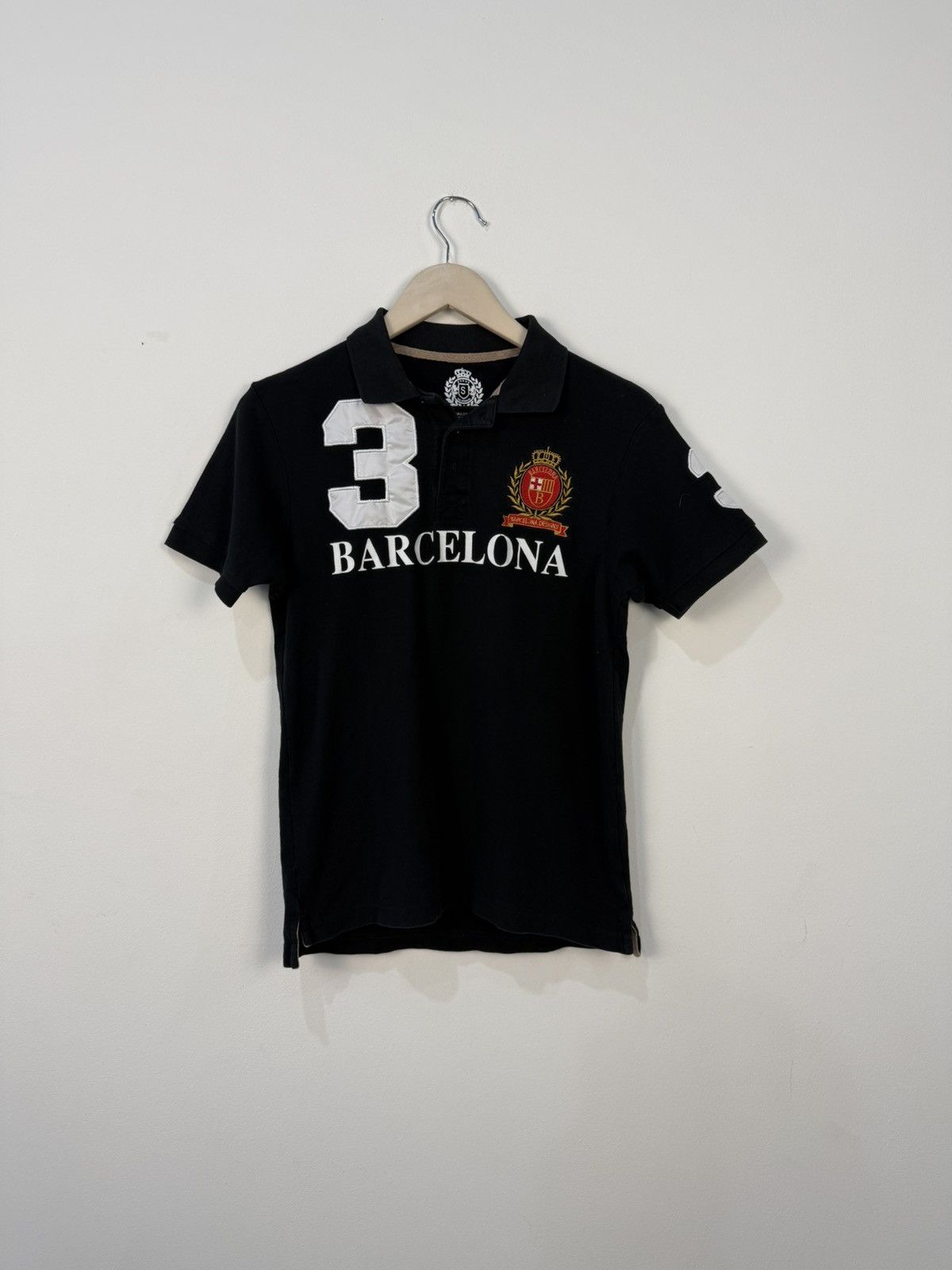 Barcelona Vintage Big Logo Polo Shirt