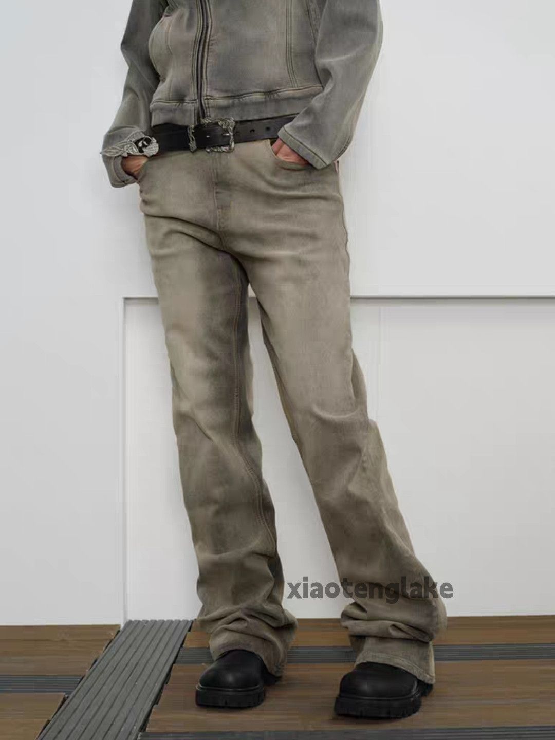 Jean × Vintage utility skate hiphop washed faded flared grunge jeans Size US 34 / EU 50 - 5 Thumbnail