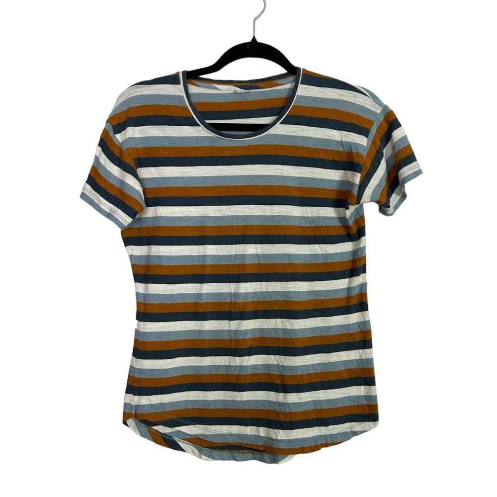 Madewell Madewell l Whisper Striped Cotton Tee XS Size XS / US 0-2 / IT 36-38 - 2 Thumbnail