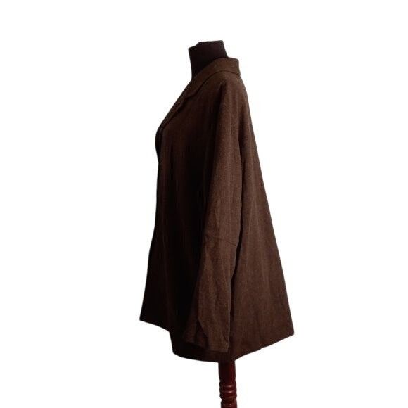 J. Jill J Jill 20W Blazer Jacket Lined Snap Closure Wool Blend Overs Size 3XL / US 20-22 - 4 Thumbnail