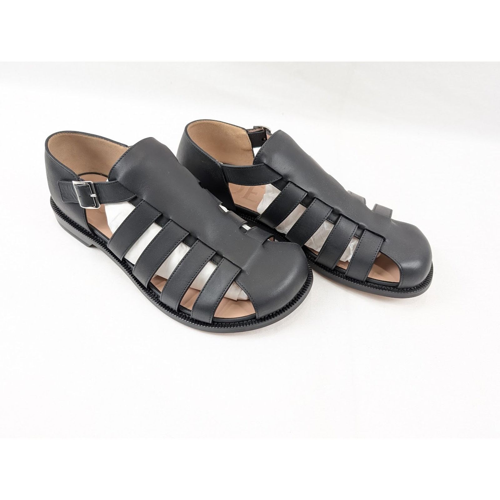 Loewe o1rshd1 Campo Leather Sandals in Black Size US 9 / EU 42 - 11 Thumbnail