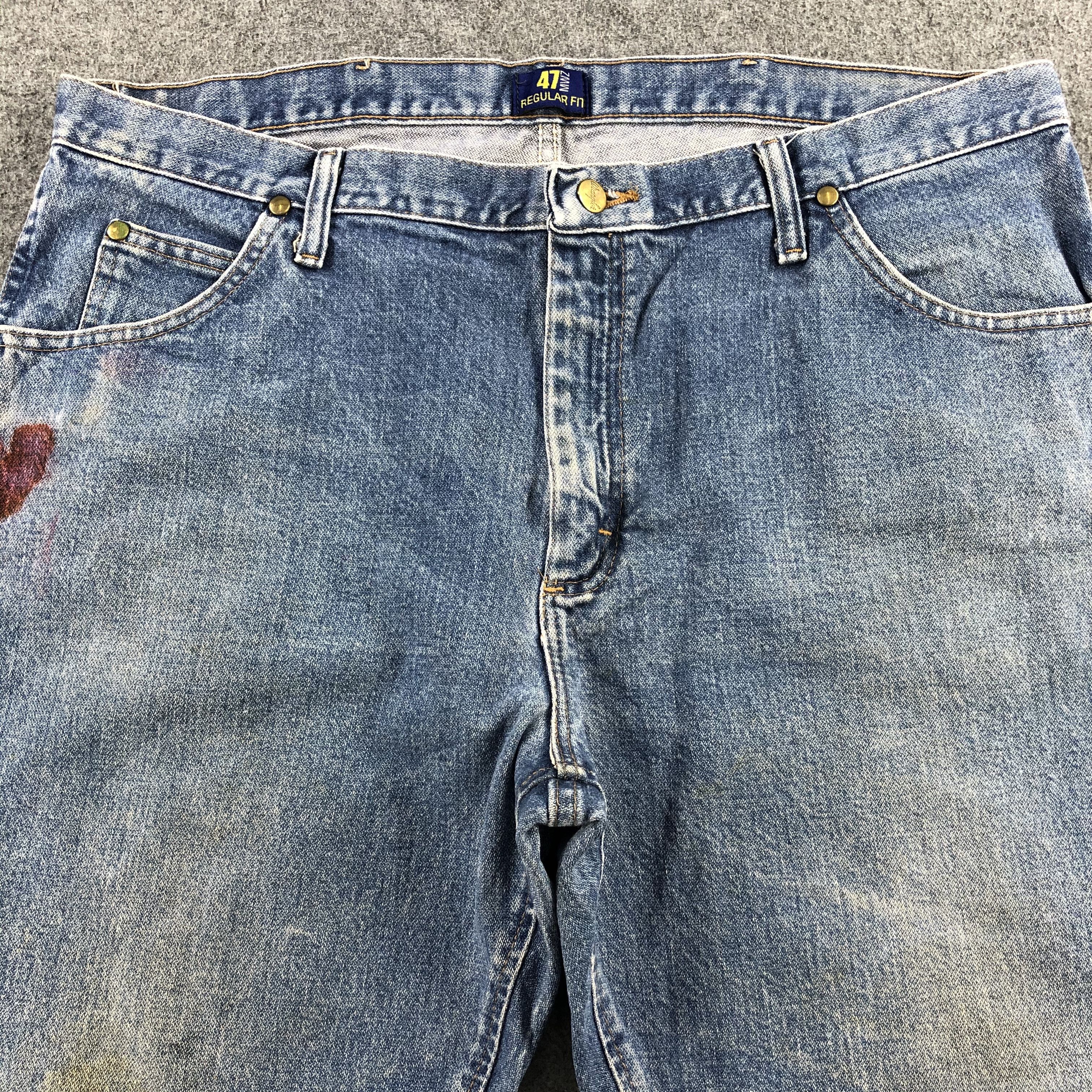 Vintage Vintage Blue Wash Wrangler Jeans-J1492 Size US 39 - 3 Thumbnail