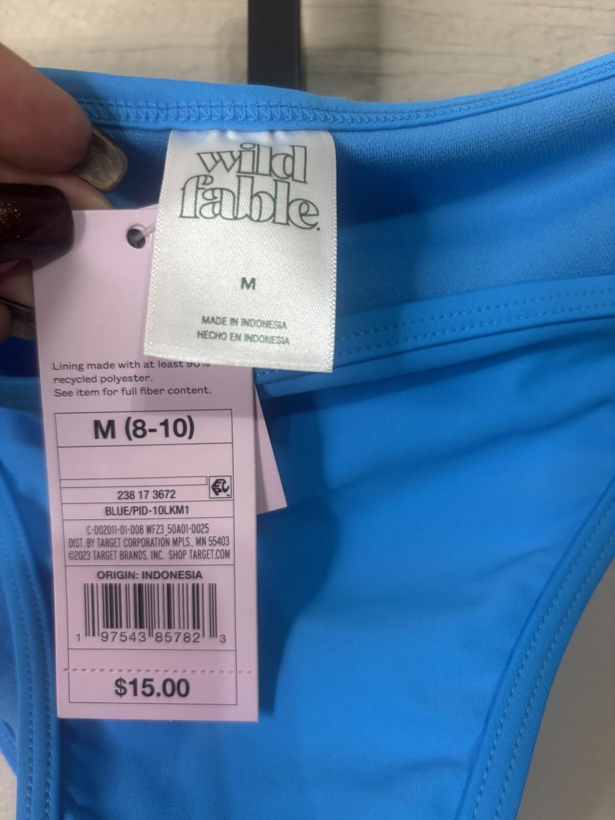 Designer Wild Fable Women's Blue Swim Bottom - Medium Size ONE SIZE - 4 Thumbnail
