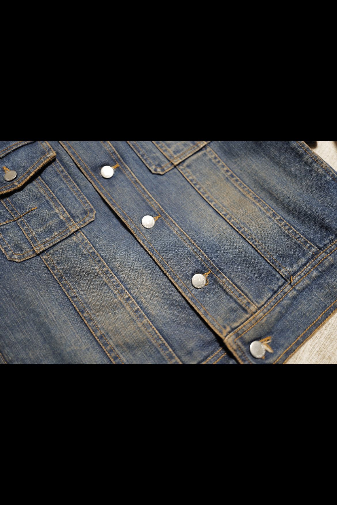 Dior Sz 46 Dior Homme 05SS Orange Overdyed Denim Jacket Size US S / EU 44-46 / 1 - 3 Thumbnail