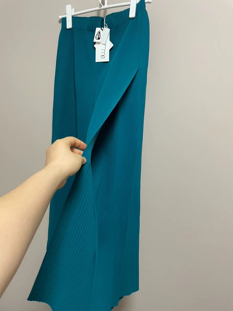 Issey Miyake Issey Miyake size:one size Peacock green wide-leg pants Size 42" / US 20 - 3 Thumbnail