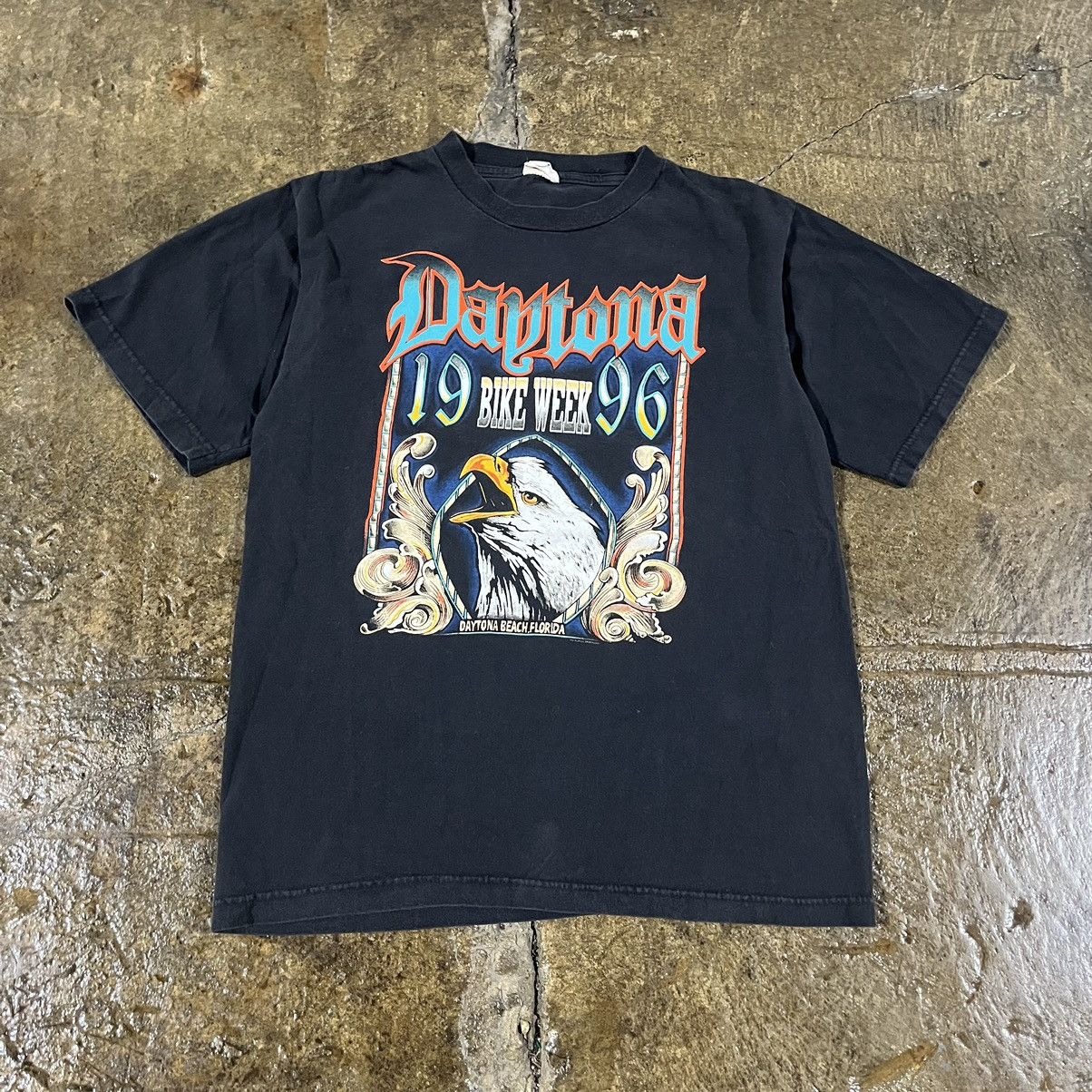 Harley Davidson × Vintage Vintage 1996 Daytona Bike Week Tee Shirt Eagle Grunge Small Size US S / EU 44-46 / 1 - 3 Thumbnail