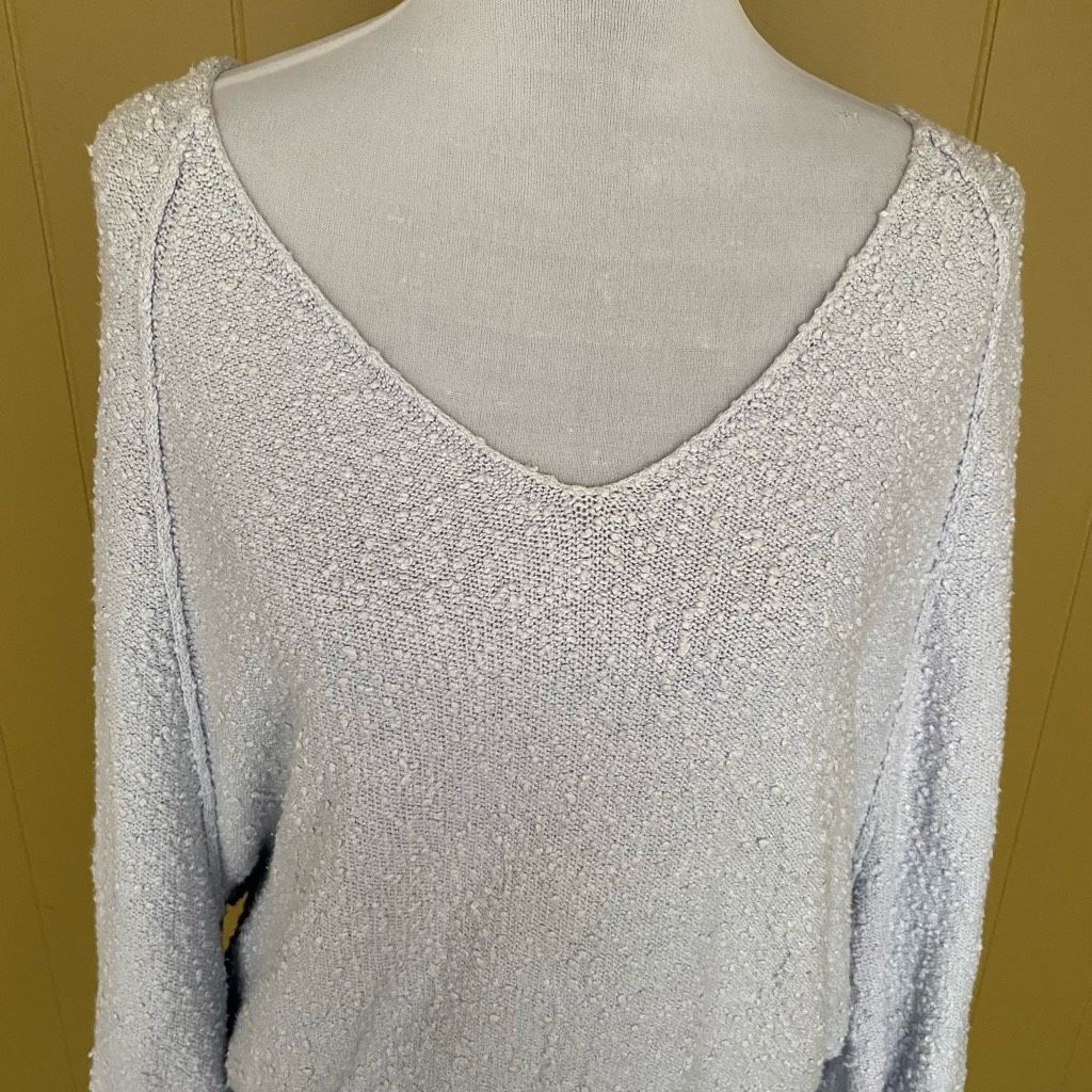 Free People Free people women S v-cut Longsleeve textured sweater light Size S / US 4 / IT 40 - 3 Thumbnail