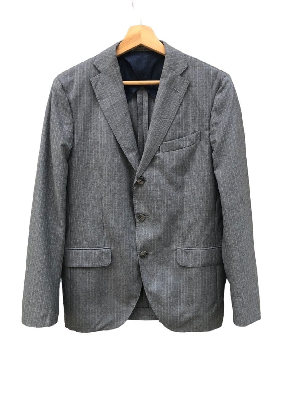 Boglioli Boglioli Blazer Coat Jacket Grey Stripe Size 40R - 2 Thumbnail