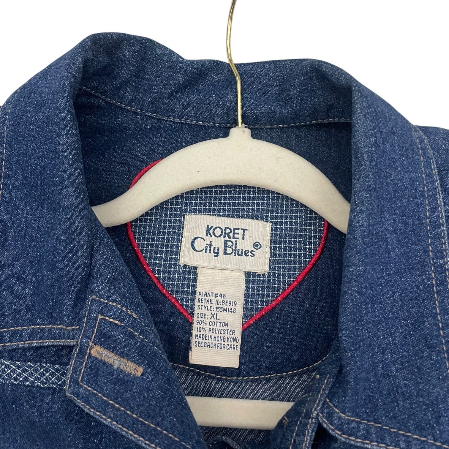 Vintage Koret City Blues Vtg Embroidered Denim Button Down Jacket Size XL / US 12-14 / IT 48-50 - 6 Thumbnail