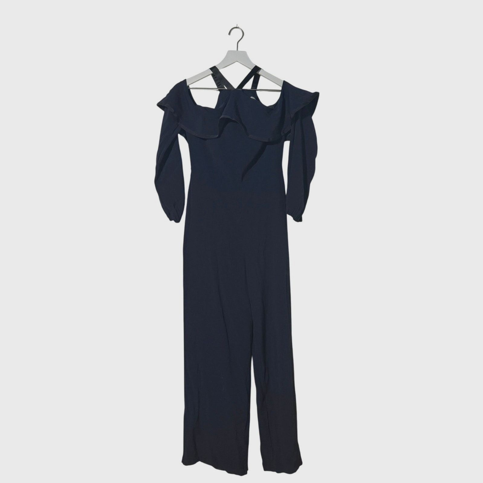 Alexis Nola · Large · Halter Jumpsuit · Cutout Shoulder Navy
