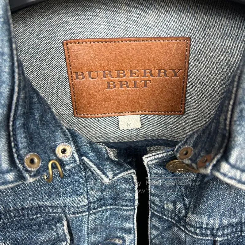 Burberry Burberry Blue Cotton Blend Women's Jacket. Size M / US 6-8 / IT 42-44 - 3 Thumbnail