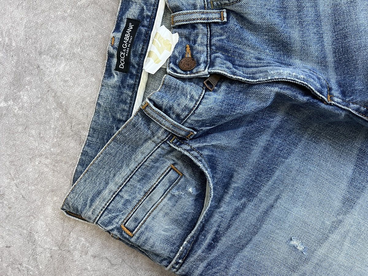 Dolce & Gabbana Dolce Gabbana Denim Slim Jeans Distressed luxury Y2K Size US 30 / EU 46 - 6 Thumbnail