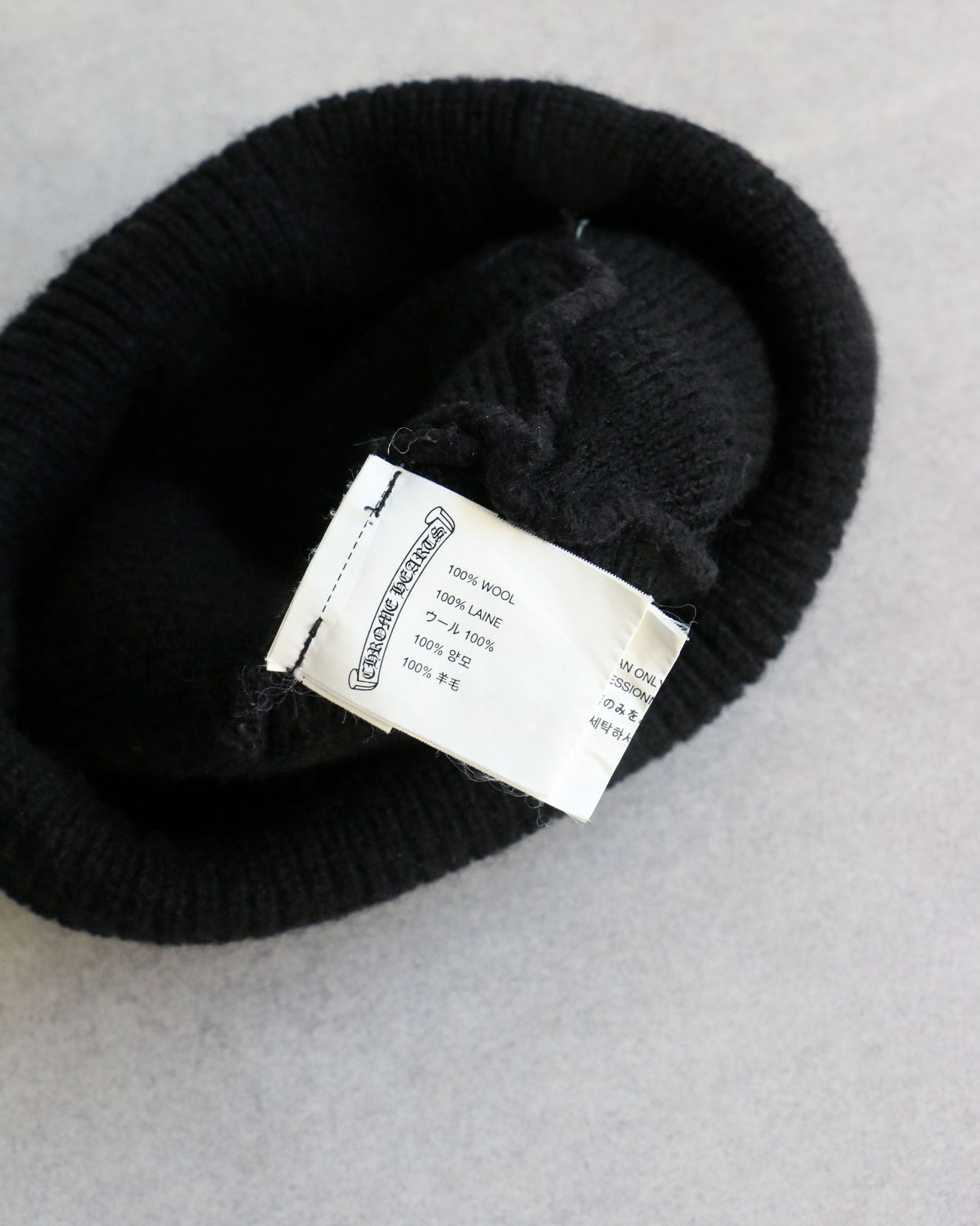 Chrome Hearts Chrome Hearts Tiny E Monochrome Beanie Black Size ONE SIZE - 4 Thumbnail