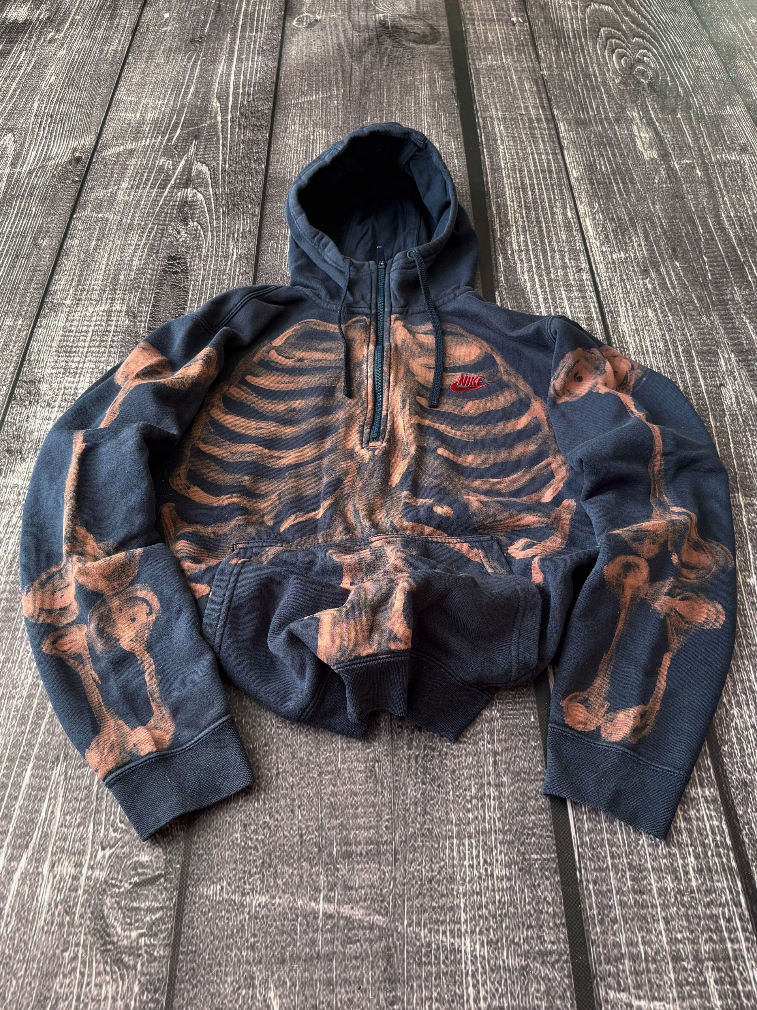 Designer Vintage Streetwear Kapital Style Nike Skeleton Hoodie 90s Size US M / EU 48-50 / 2 - 1 Thumbnail