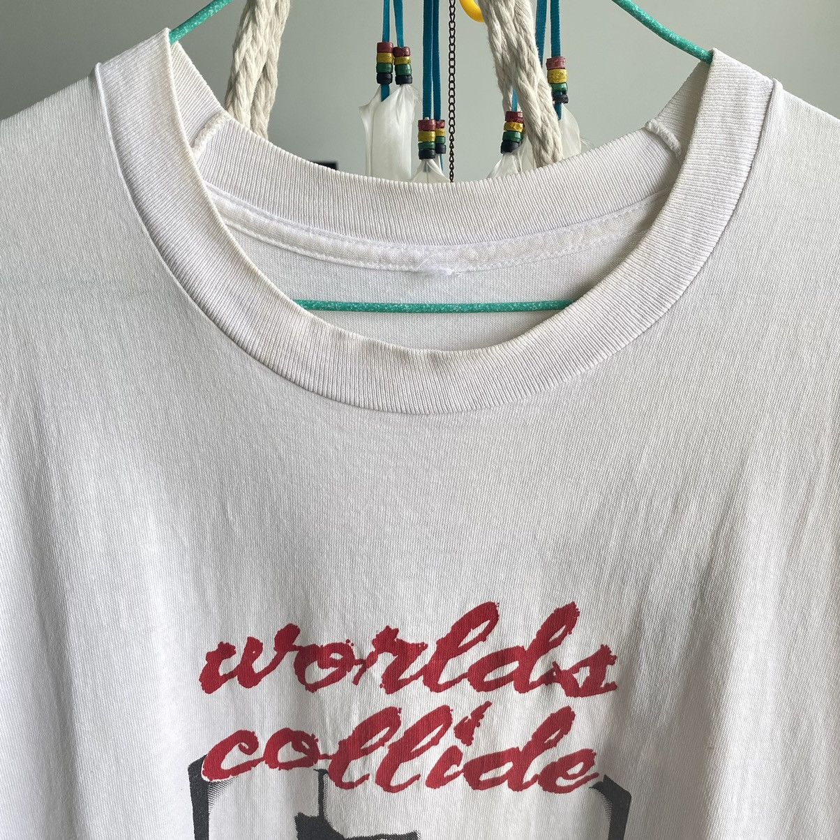 Band Tees Thrashed Vintage 90s Worlds Collide Pain Is Temporary Band T Size US XL / EU 56 / 4 - 5 Thumbnail