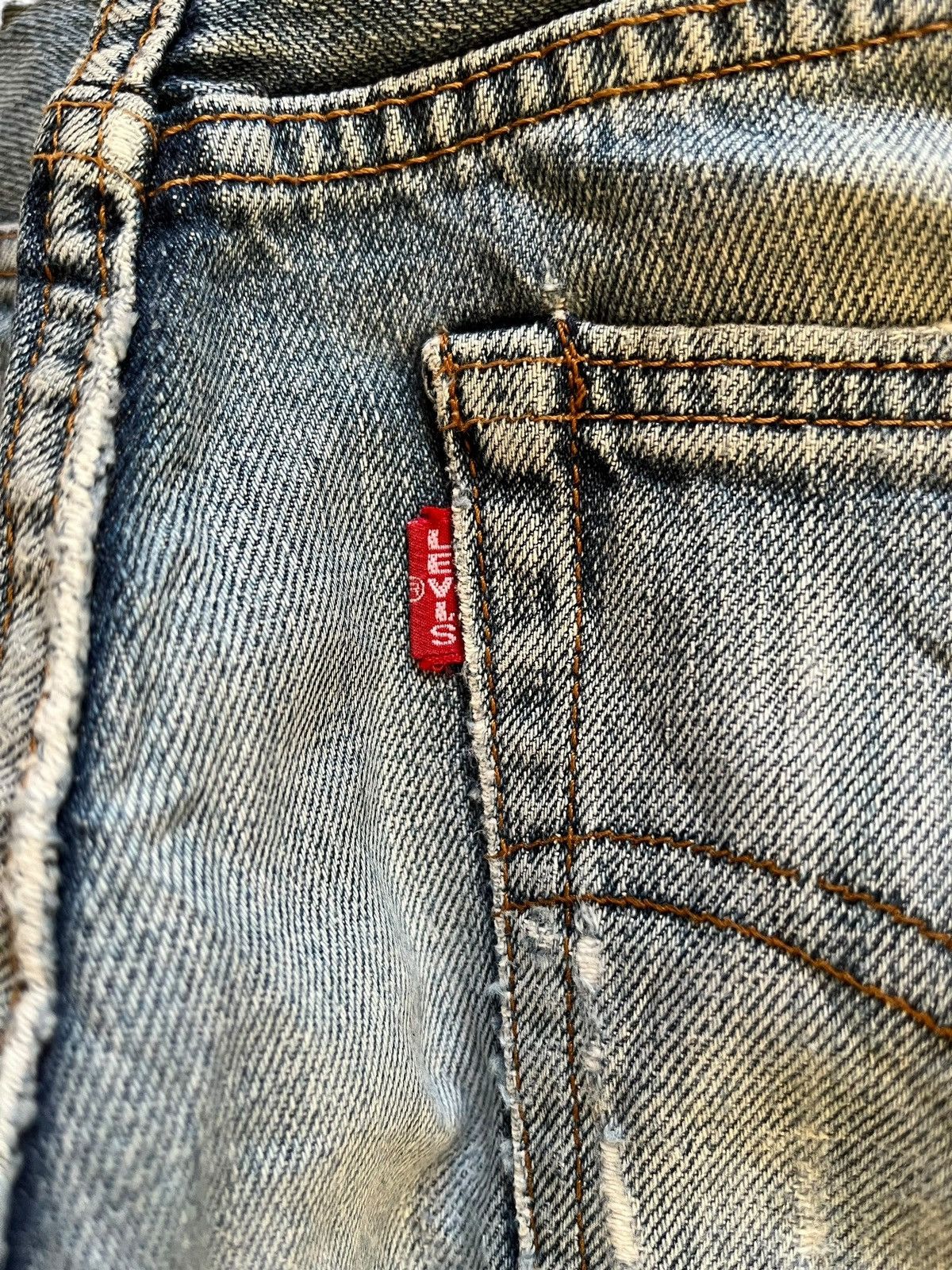Levi's Vintage 80s Levis 502 Big E Selvedge Baggy Jeans Size US 31 - 10 Thumbnail