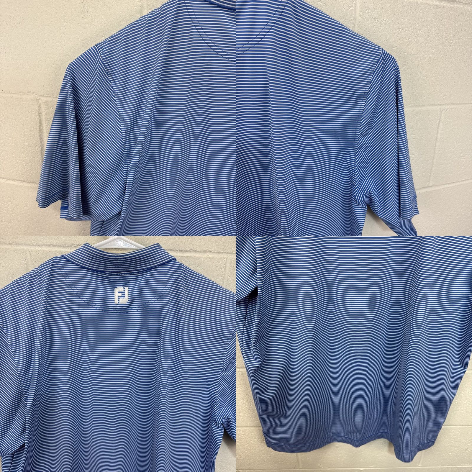 Footjoy FootJoy Polo Shirt Striped Short Sleeve Blue FJ Golf Shirt XL Men’s Regular Size Size US XL / EU 56 / 4 - 9 Thumbnail