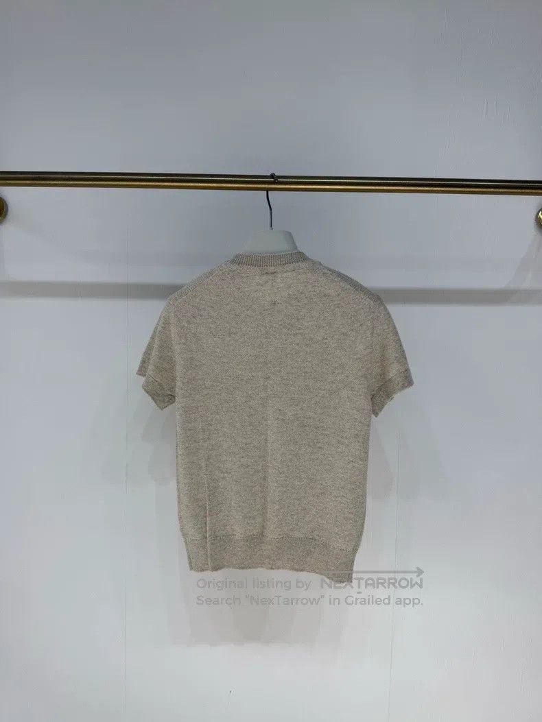 Hermes Hermes Oatmeal-colored Cashmere Short-sleeved Knitwear Size XS / US 0-2 / IT 36-38 - 2 Thumbnail