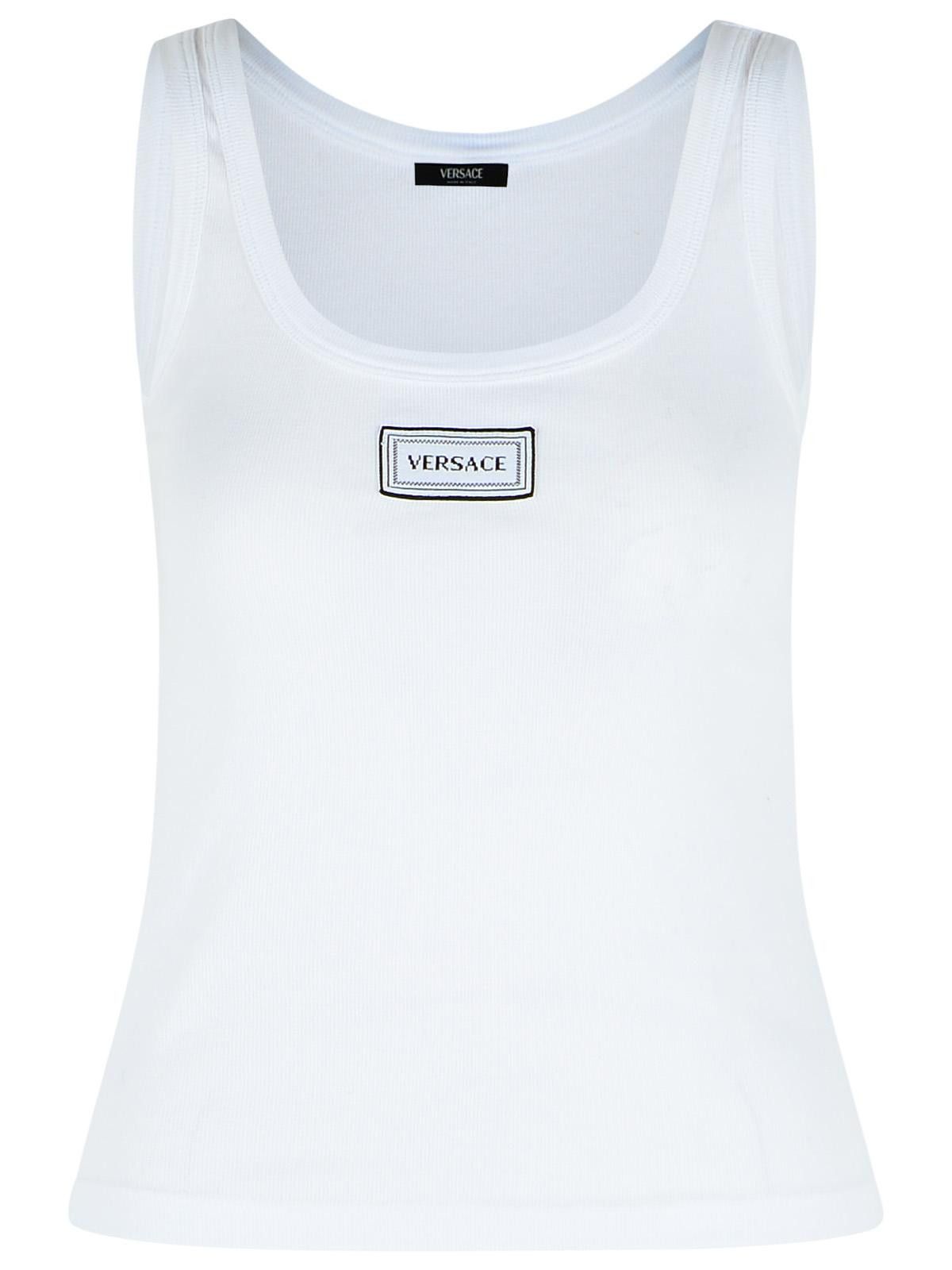 Versace VERSACE White Cotton Tank Top Size XS / US 0-2 / IT 36-38 - 1 Thumbnail