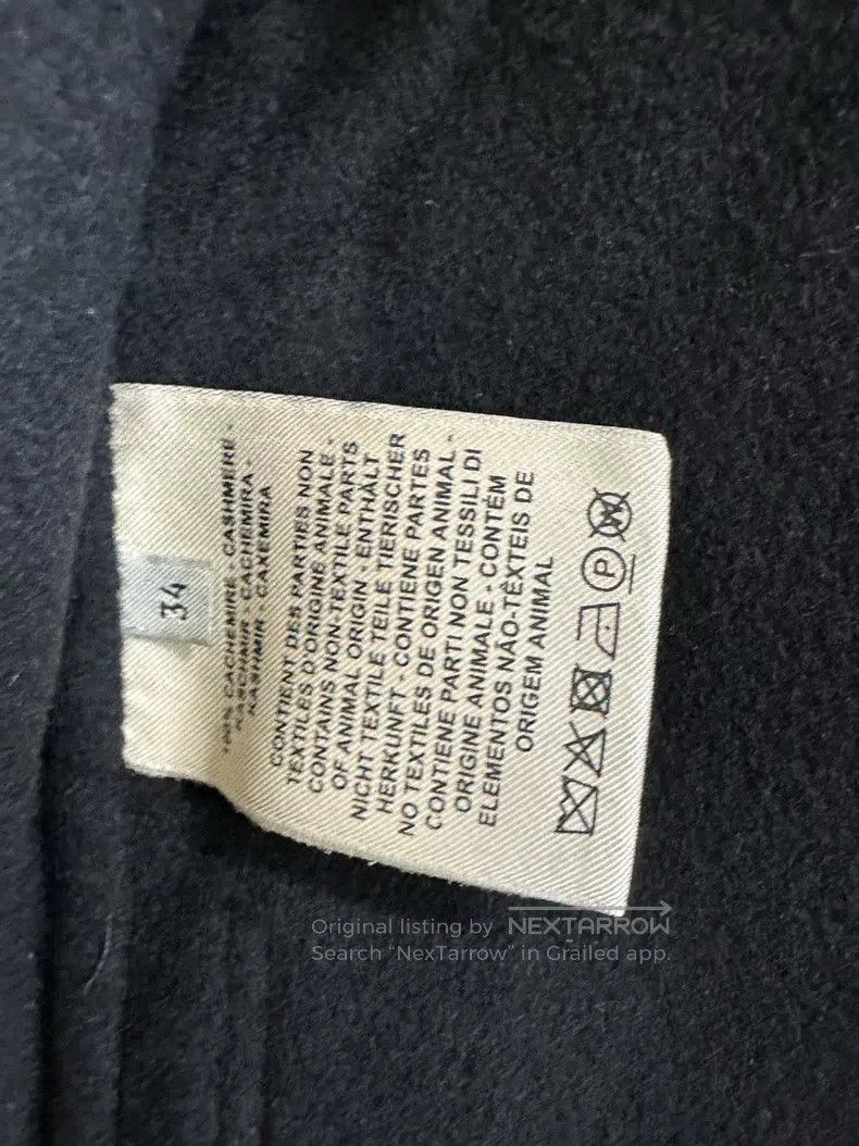 Hermes Hermes Black Cashmere Jacket with Diagonal Zipper Size XXS / US 00 / IT 34 - 4 Thumbnail