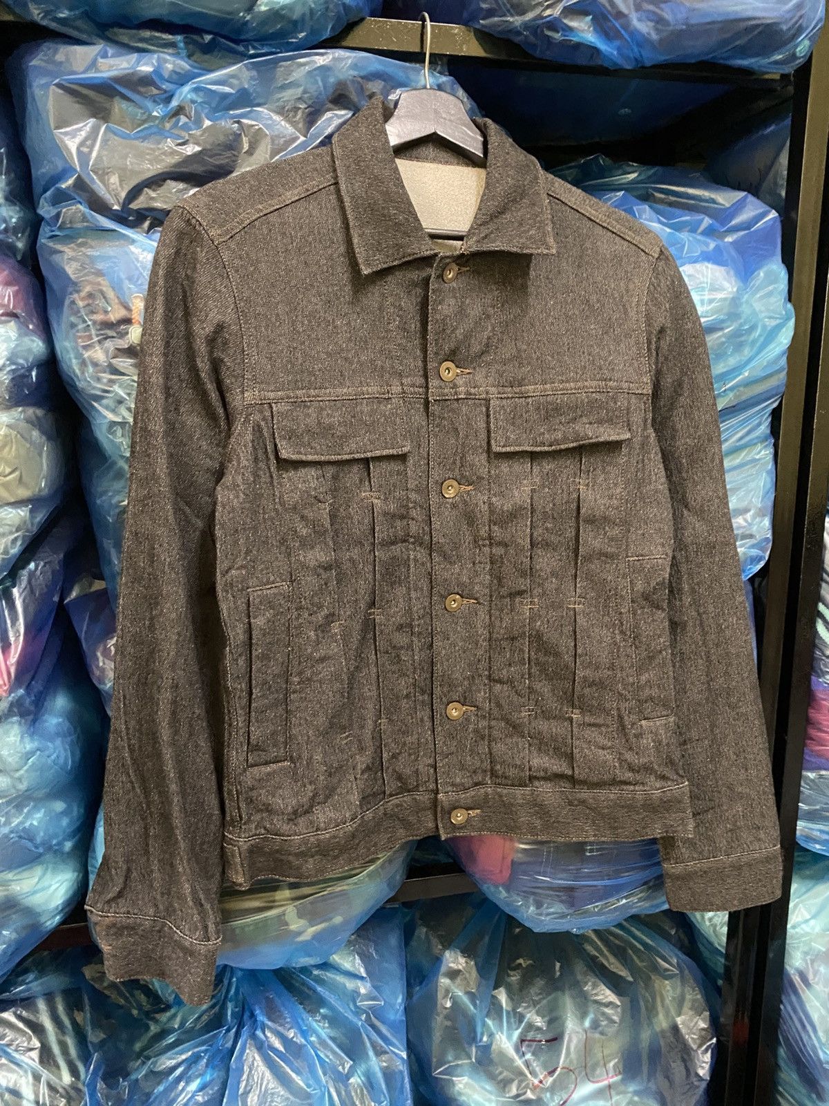 PPFM PPFM Charcoal Gray Denim Workwear Jacket Men’s Size M Size US S / EU 44-46 / 1 - 3 Thumbnail