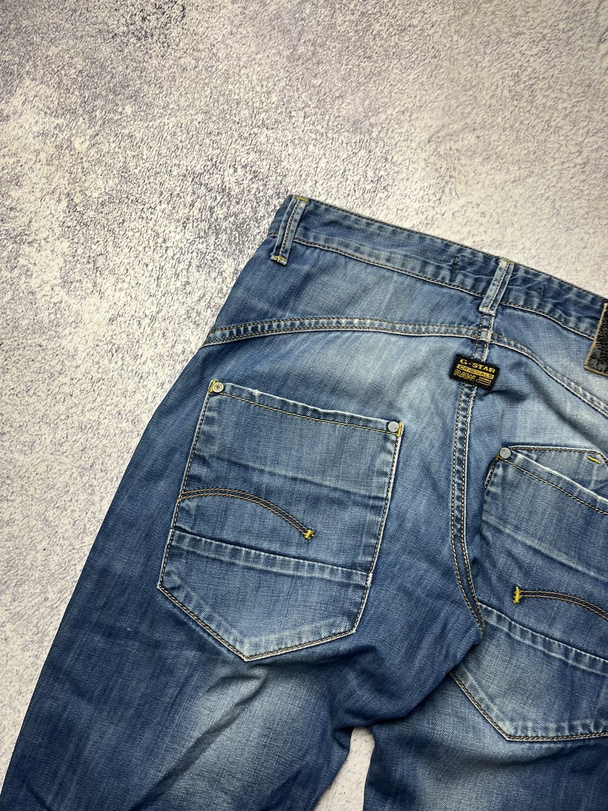 G-Star Vintage G-Star Raw Doubleknee Elwood Jeans Y2K Size US 31 - 4 Thumbnail