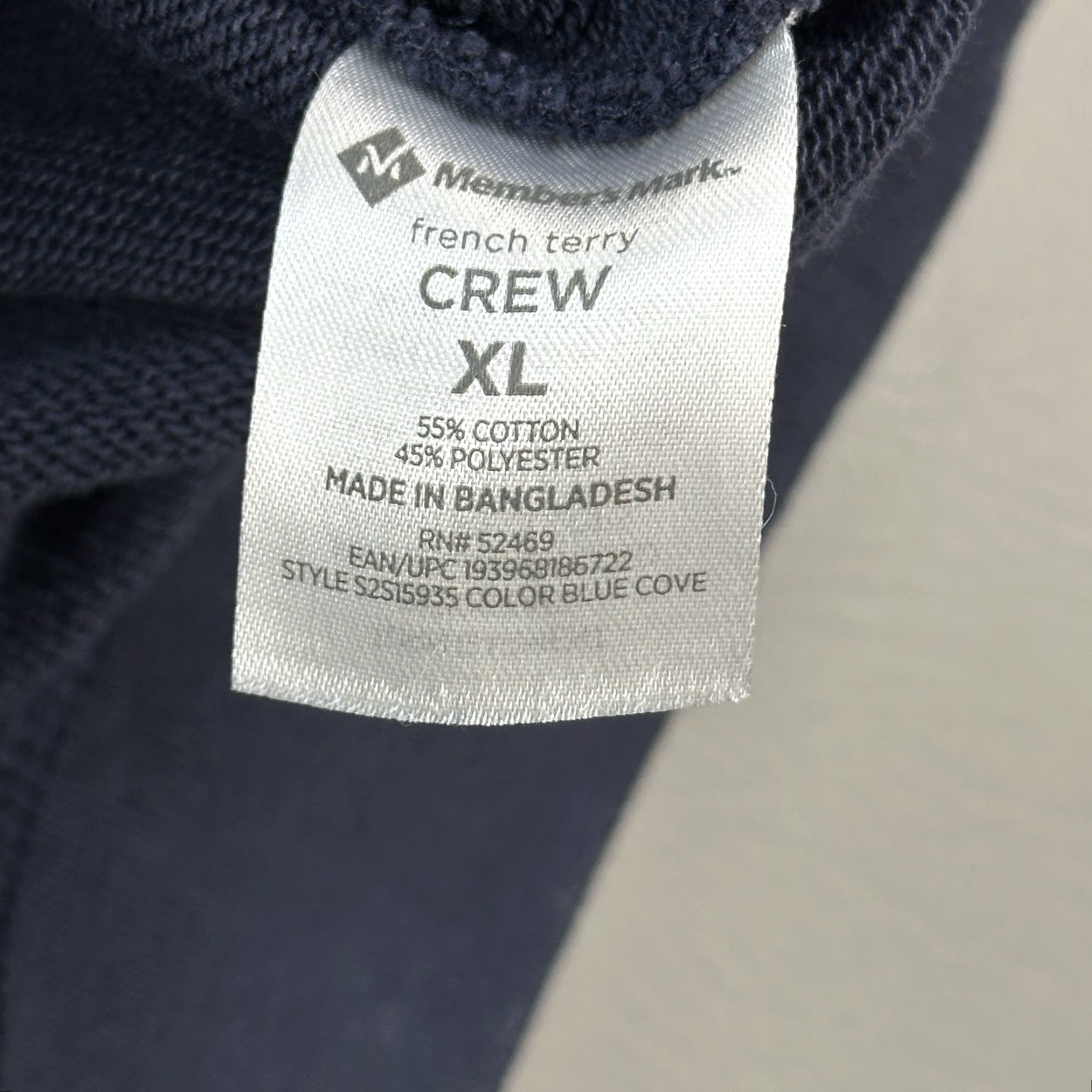Vintage VINTAGE Members Mark Sweatshirt Women's XL Navy French Terry Crewneck Pullover Active Size XL / US 12-14 / IT 48-50 - 6 Thumbnail
