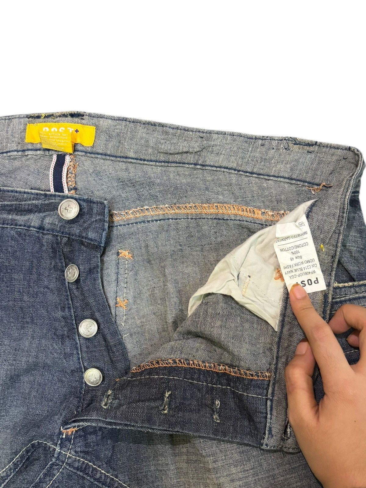 Post Overalls Vintage Post + Mud Wash Cargo Wide Leg Baggy Jeans Size US 36 / EU 52 - 5 Thumbnail