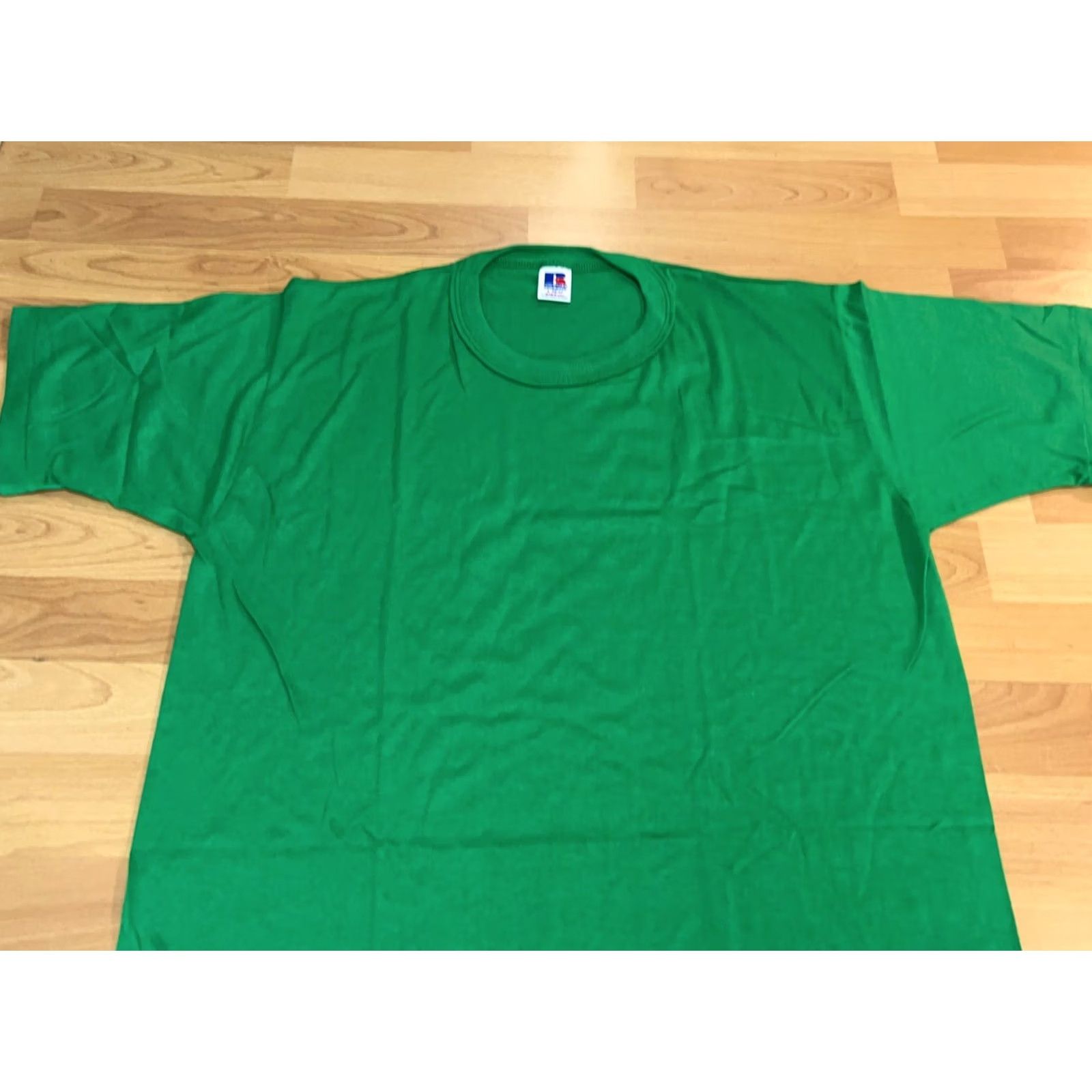 Russell Athletic VINTAGE Russell Athletic T-Shirt Men L Green 80s 90s Crew Neck Short Sleeve Cotton Polyester Blank Size US L / EU 52-54 / 3 - 5 Thumbnail
