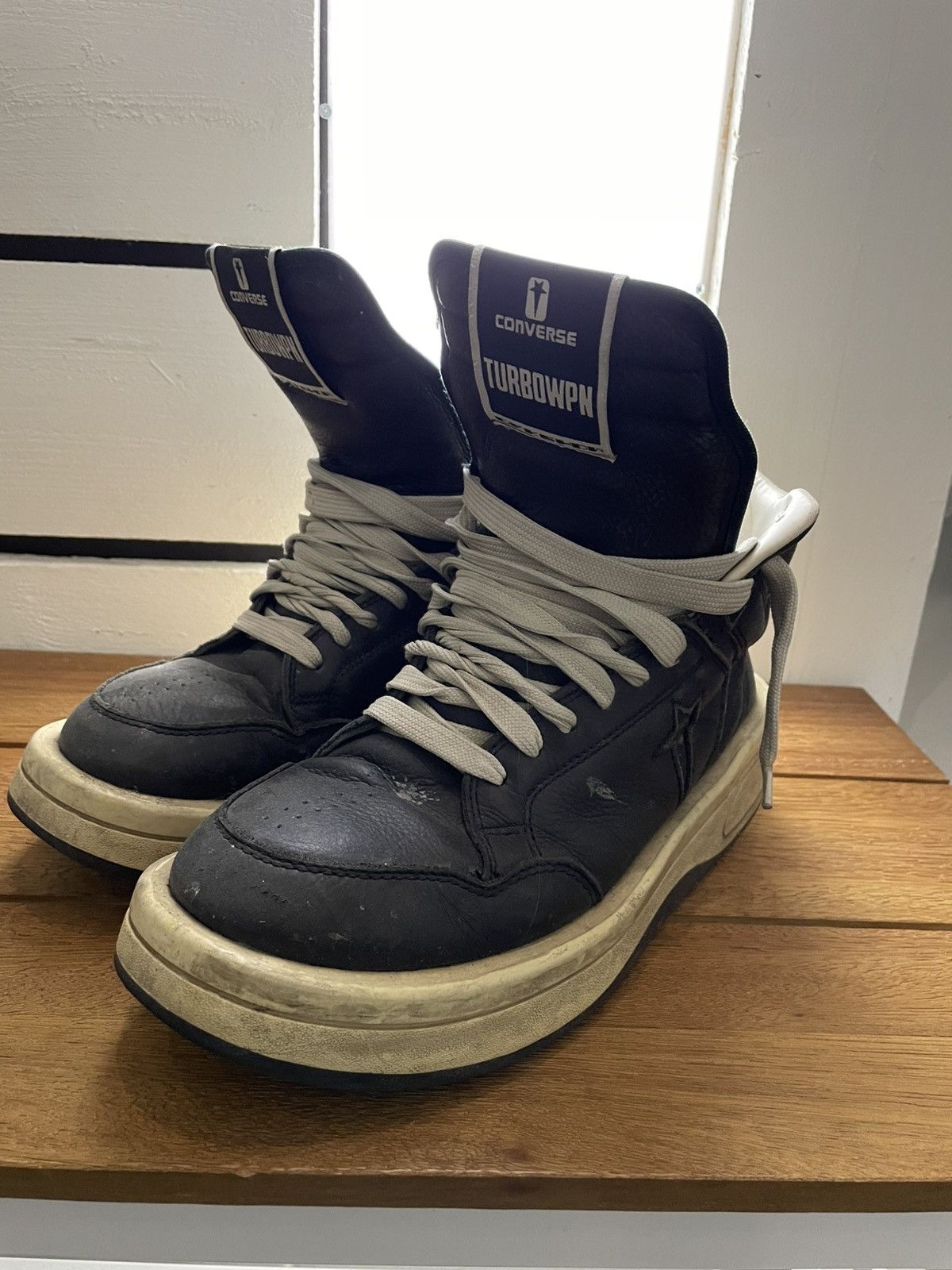 Converse × Rick Owens Drkshdw Beat up rick owens converse platforms Size US 9 / EU 42 - 1 Thumbnail