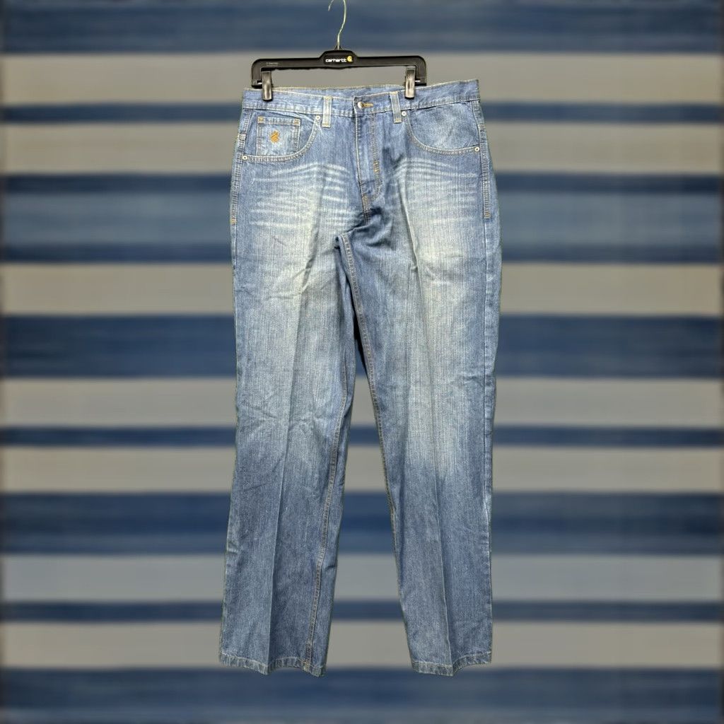 Rocawear Rocawear Jeans Baggy Mens 36 Blue Denim 90s Grunge Y2K Jnco Southpole Wide-Leg Vintage 5-Pocket Relaxed Jeans Mens Size US 36 / EU 52 - 1 Thumbnail