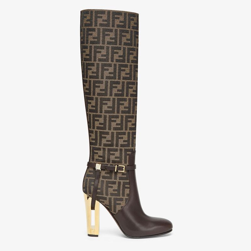 Fendi o1s1wg110226 Delfina Boots in Brown Size US 10 / IT 40 - 1 Thumbnail