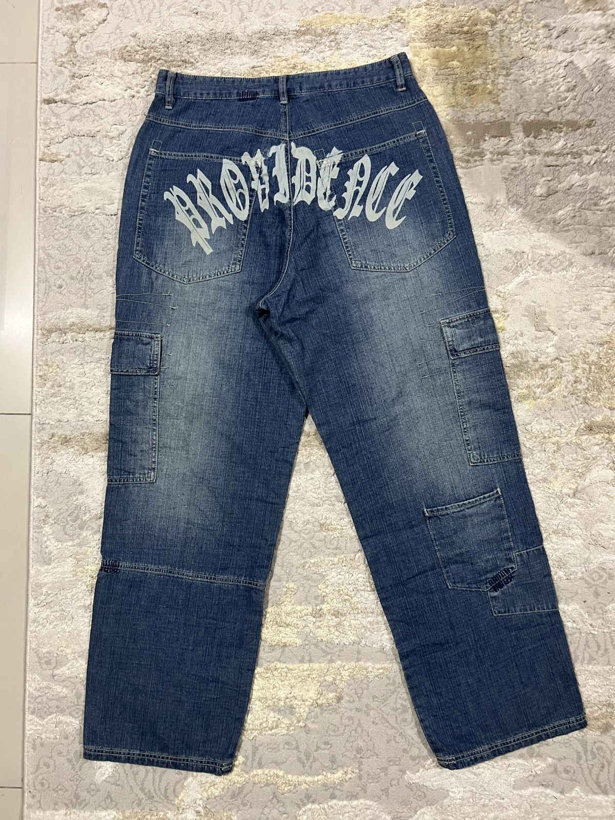 Dig Deep Y2K Dip Deep Japan Spider Web Parachute Baggy Jeans Denim Size US 32 / EU 48 - 5 Thumbnail