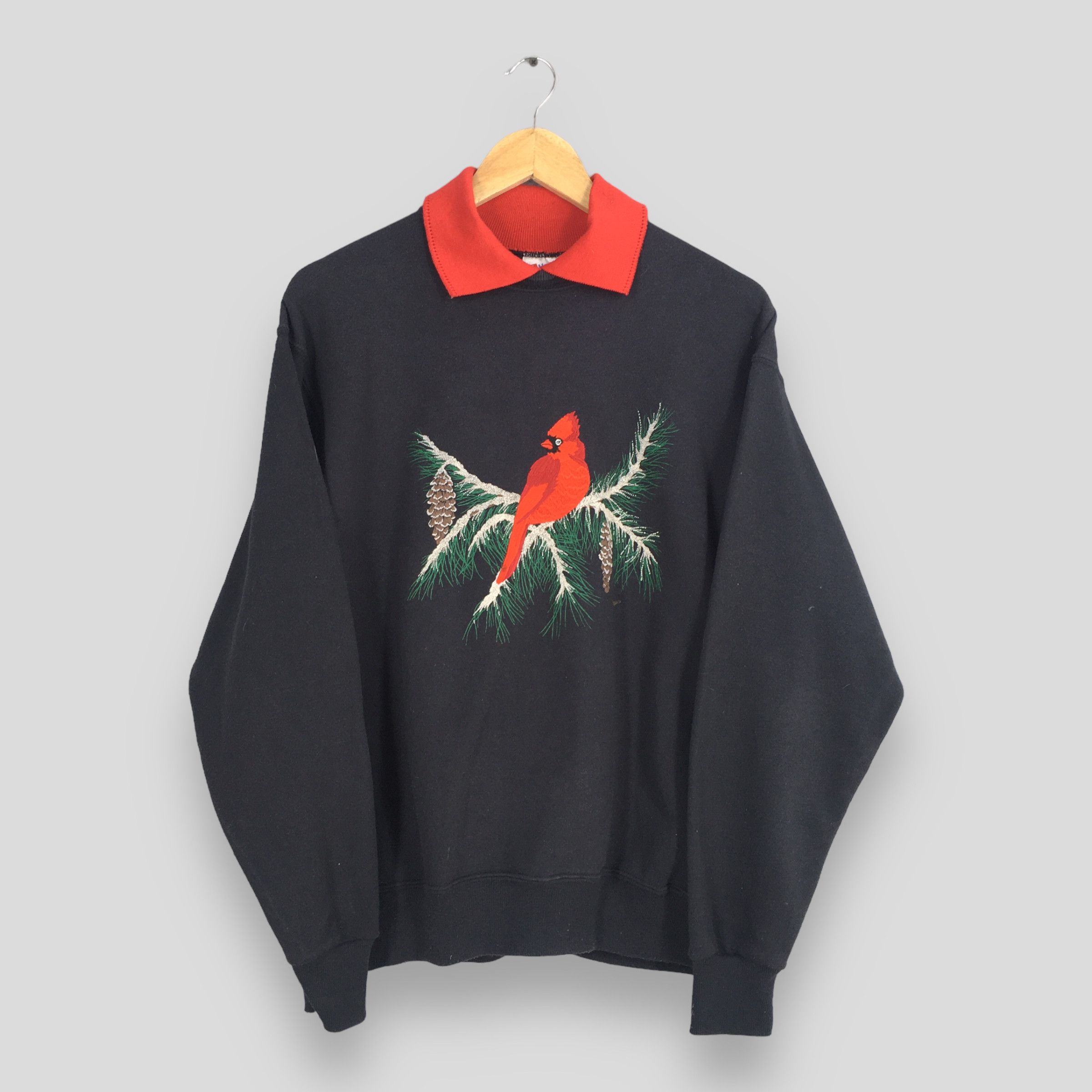 Hanes × Vintage Vintage 90s Morning Suns Cardinal Bird Sweatshirt Medium Size US M / EU 48-50 / 2 - 1 Thumbnail