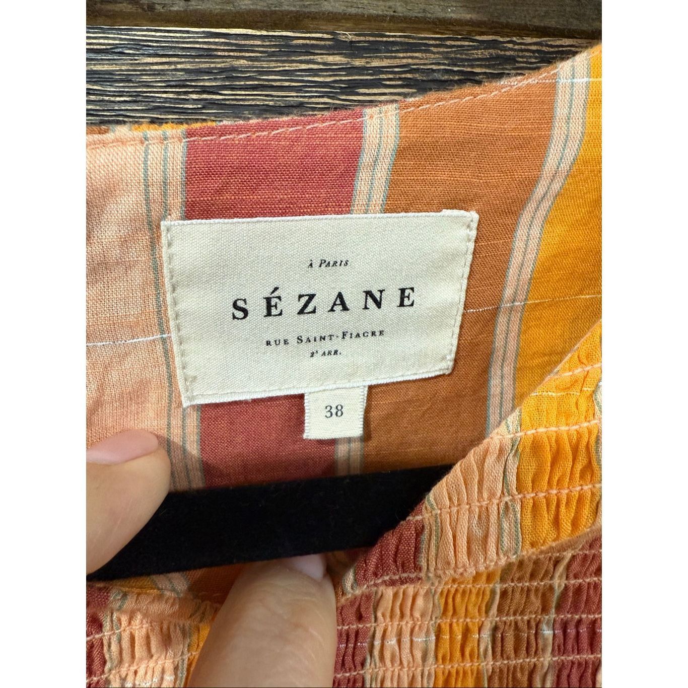Sezane Sézane Magda dress cotton blend smocked bodice sz 38 Size S / US 4 / IT 40 - 4 Thumbnail
