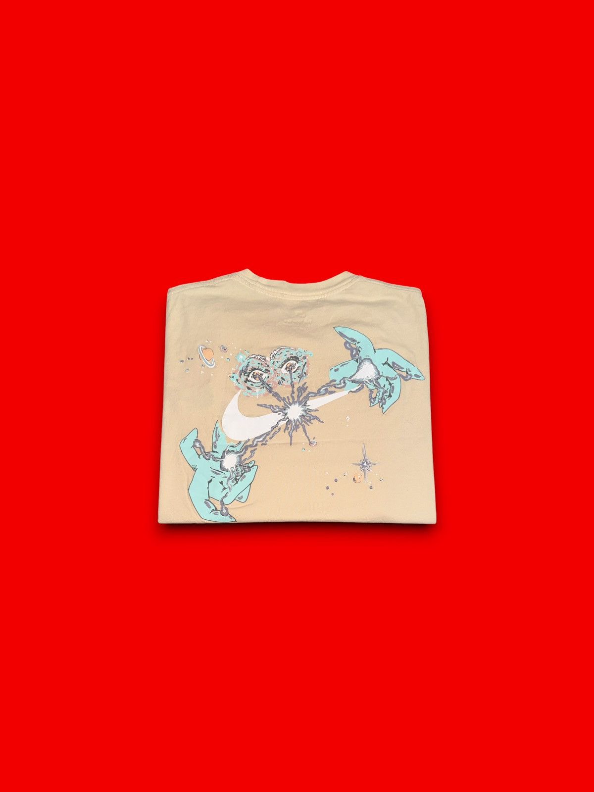 Nike Nike Tee Shirt Embroidered Galaxy Hands Beige Premium Tee Size US L / EU 52-54 / 3 - 1 Thumbnail